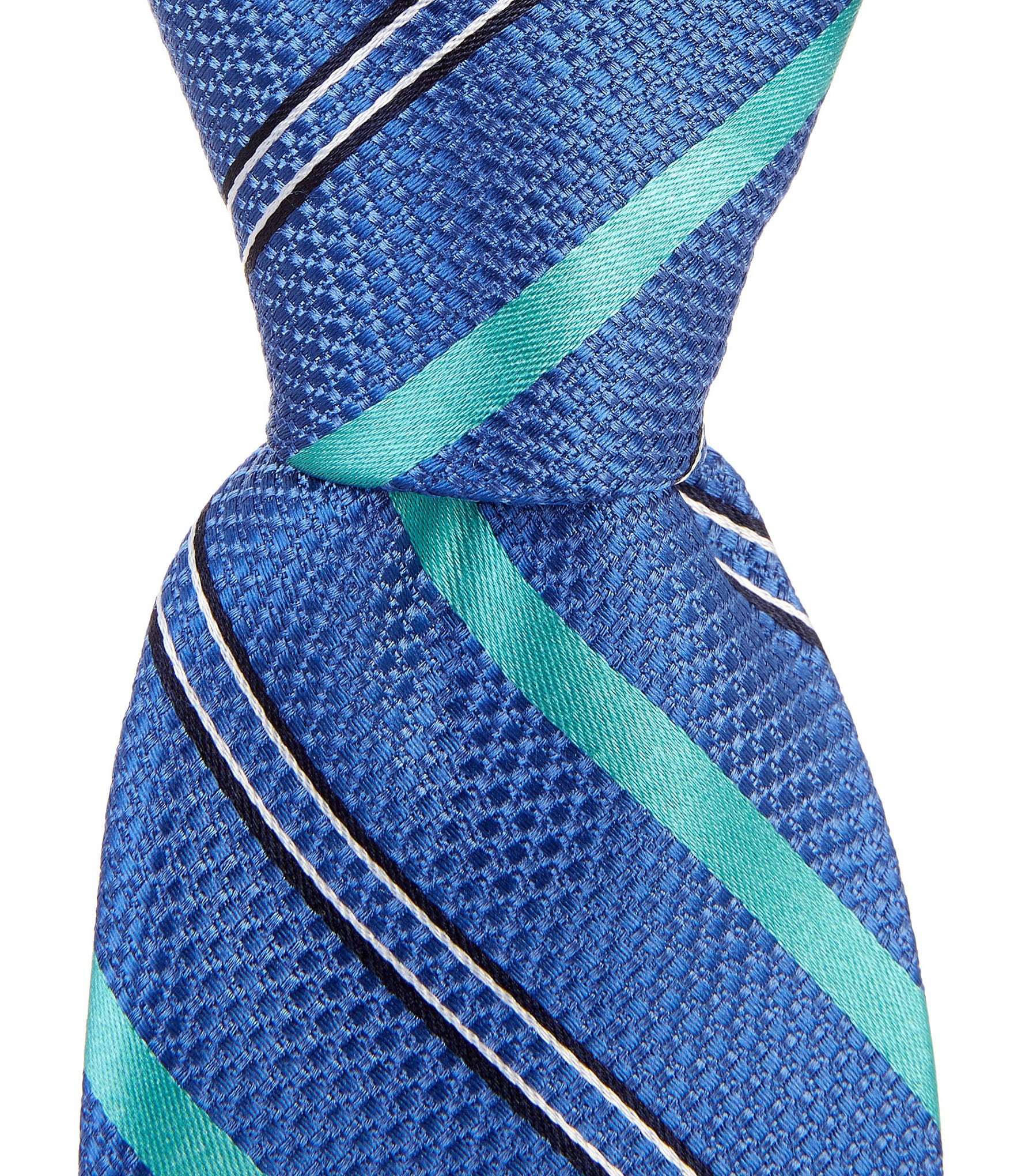 Cremieux Stripe 3 1/4#double; Woven Silk Tie