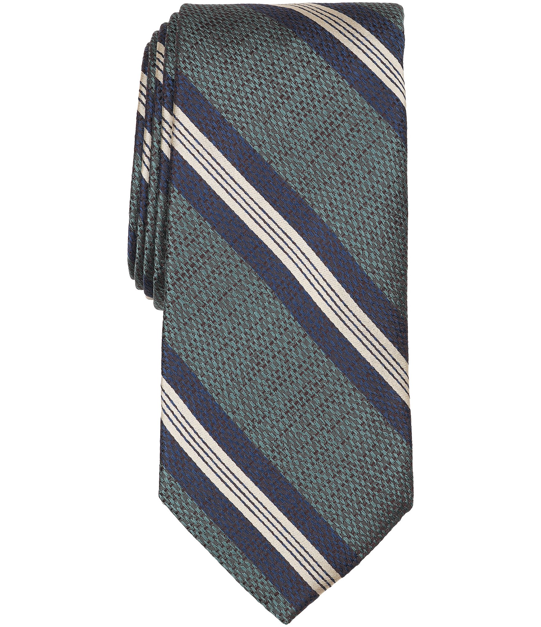 Cremieux Textured Sheen Stripe Traditional Silk Tie
