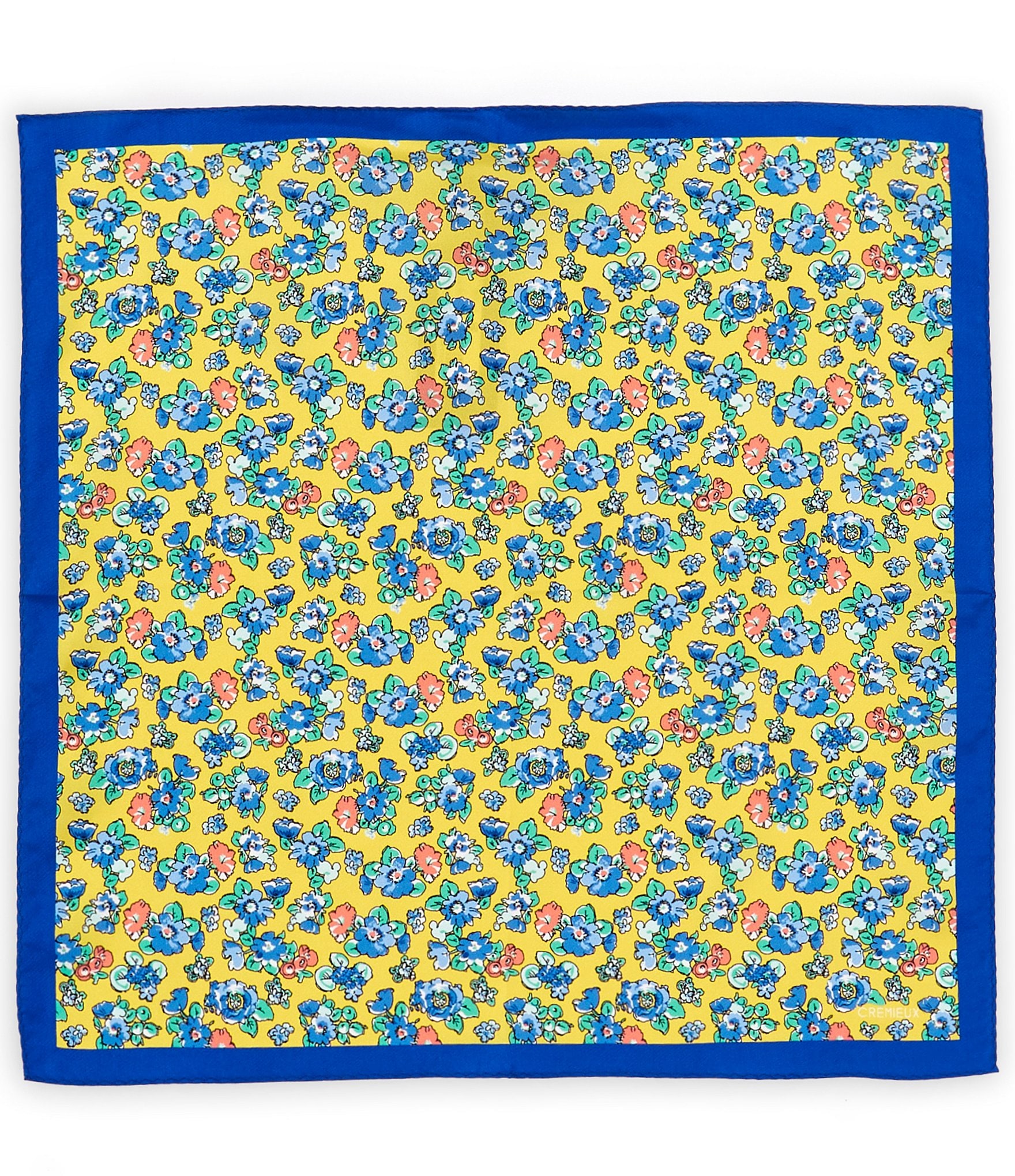 Cremieux Watercolor Floral Silk Pocket Square