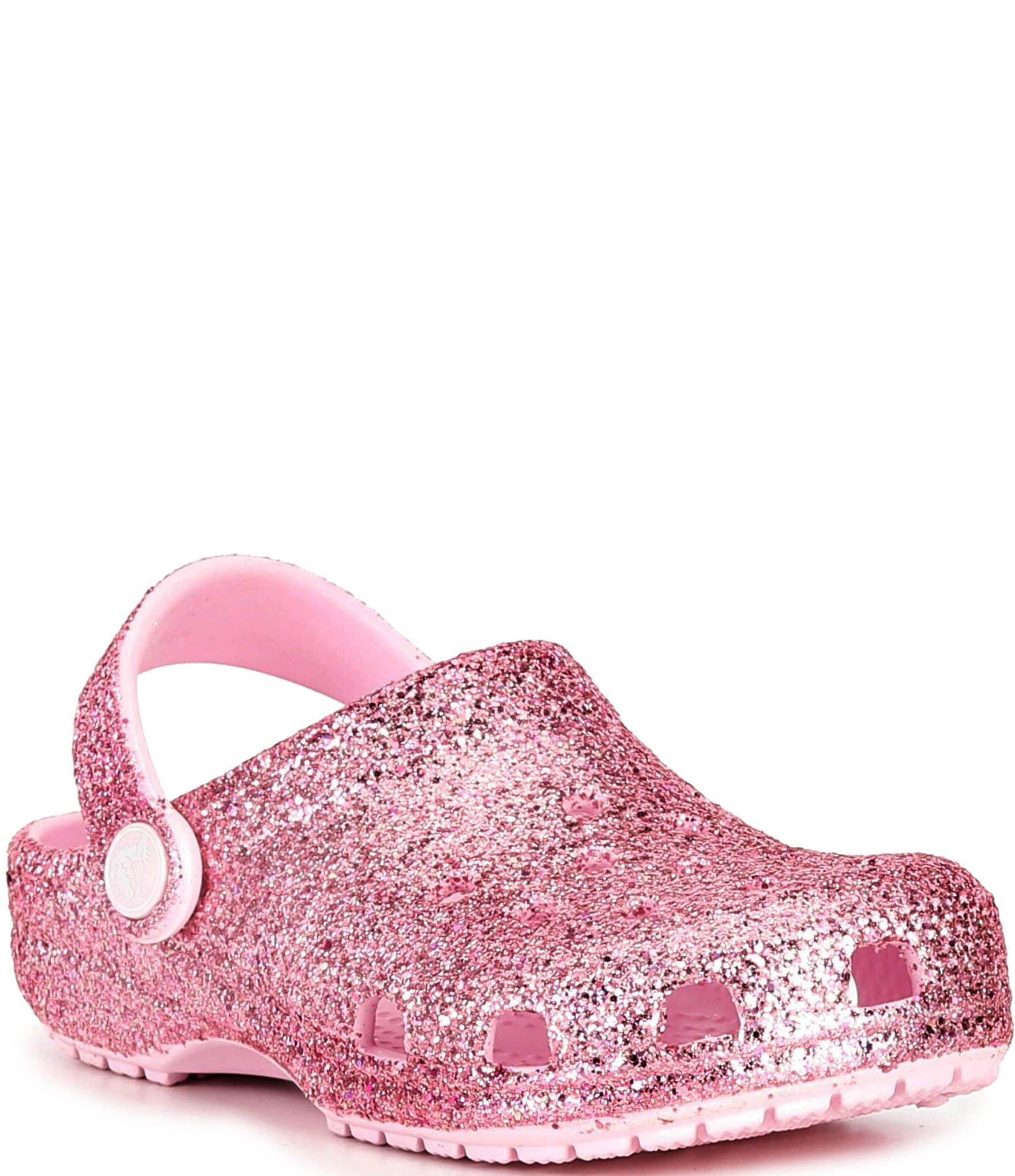 Crocs Girls' Classic Chunky Glitter Clogs (Infant)