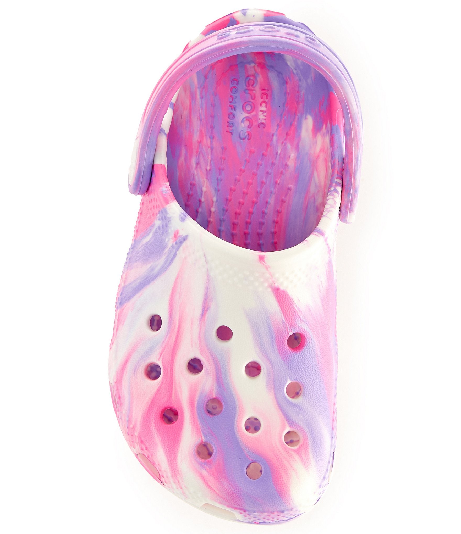 Crocs Girls' Classic Glow-In-The-Dark Marbled Clogs (Toddler)