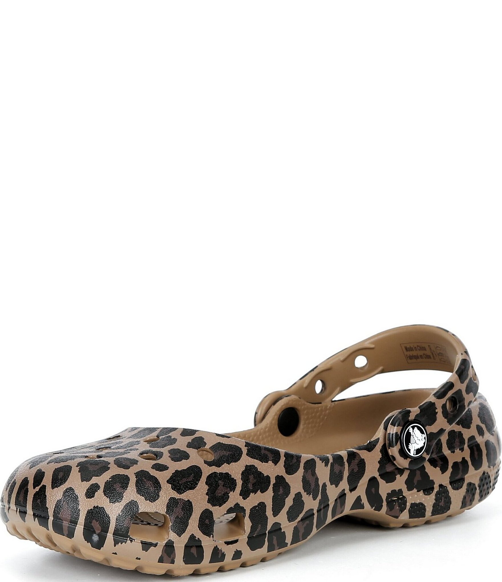 Crocs Women's Leopard Print Ballet Clogs