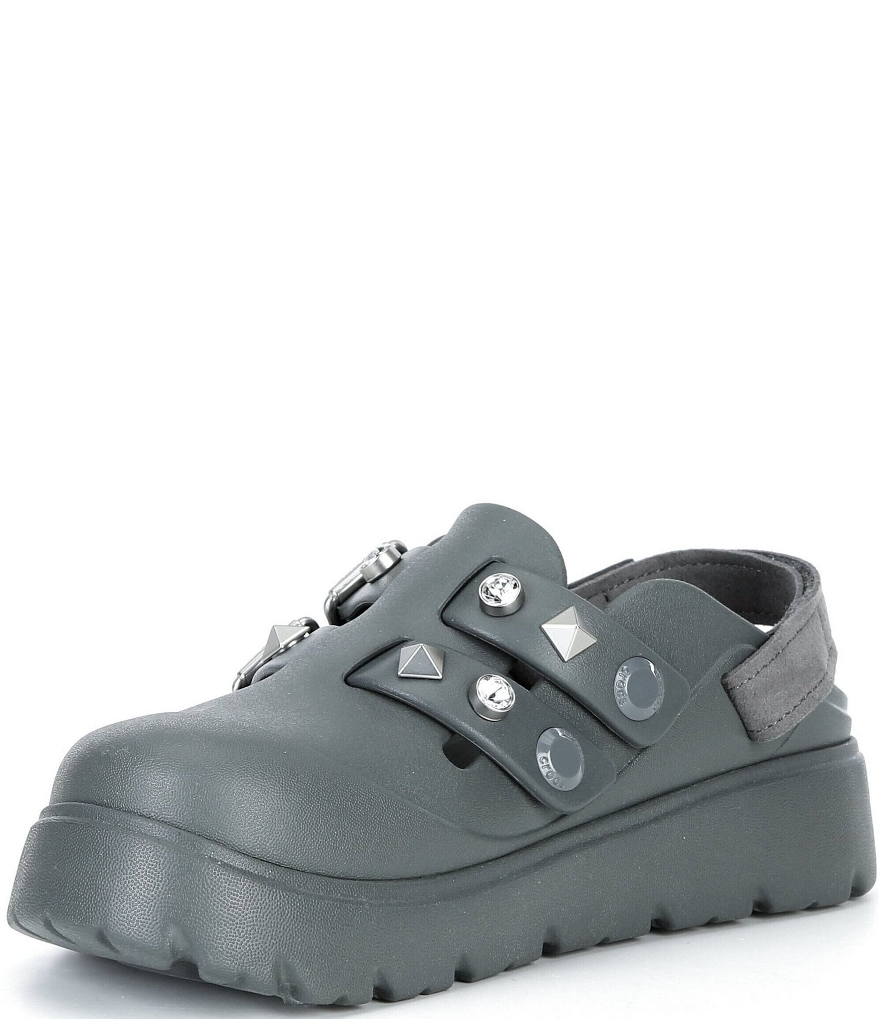 Crocs Women's Loaferette Star Studded Platform Clogs