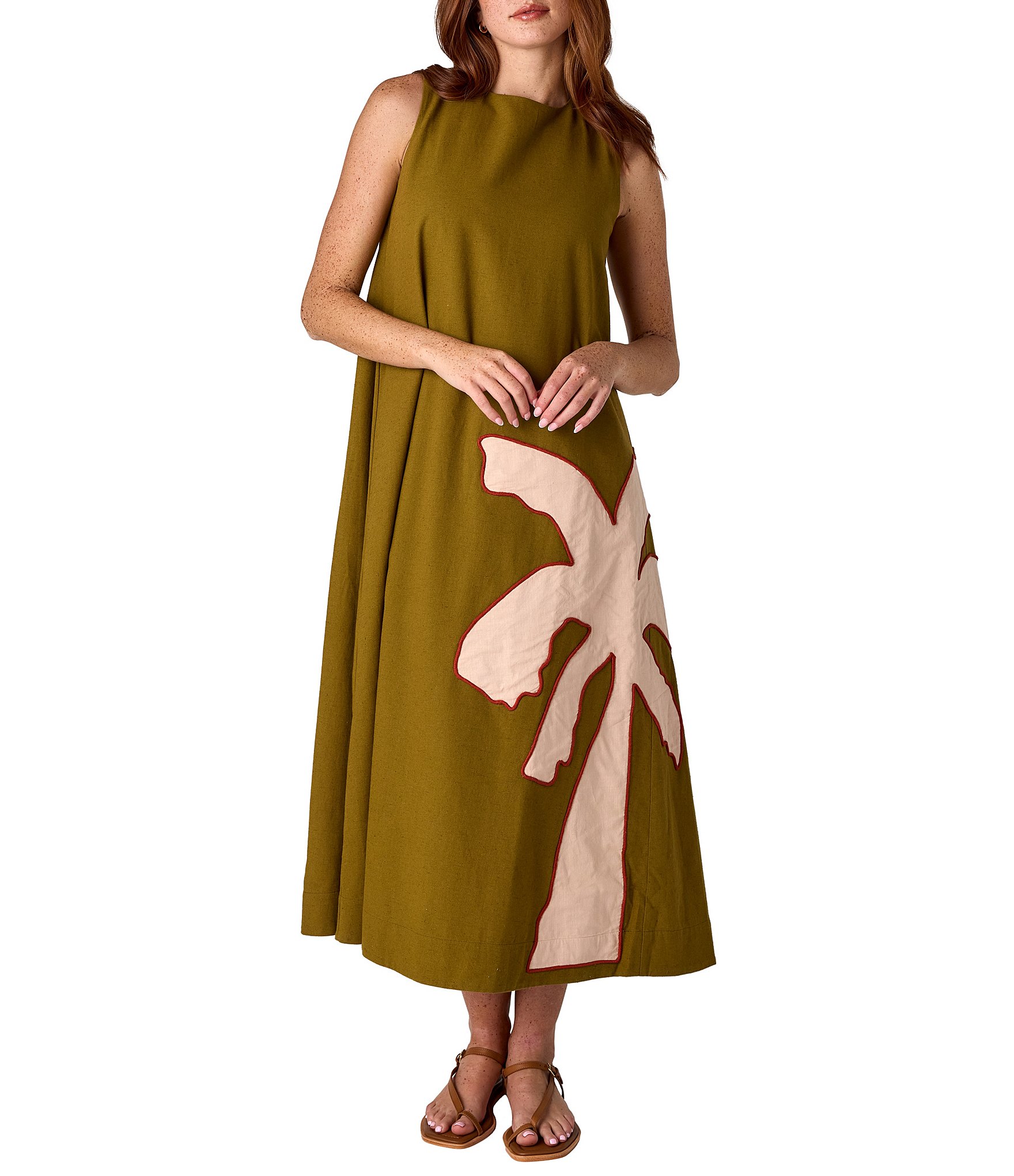 CROSBY by Mollie Burch Owens Palm Tree Shift Dress