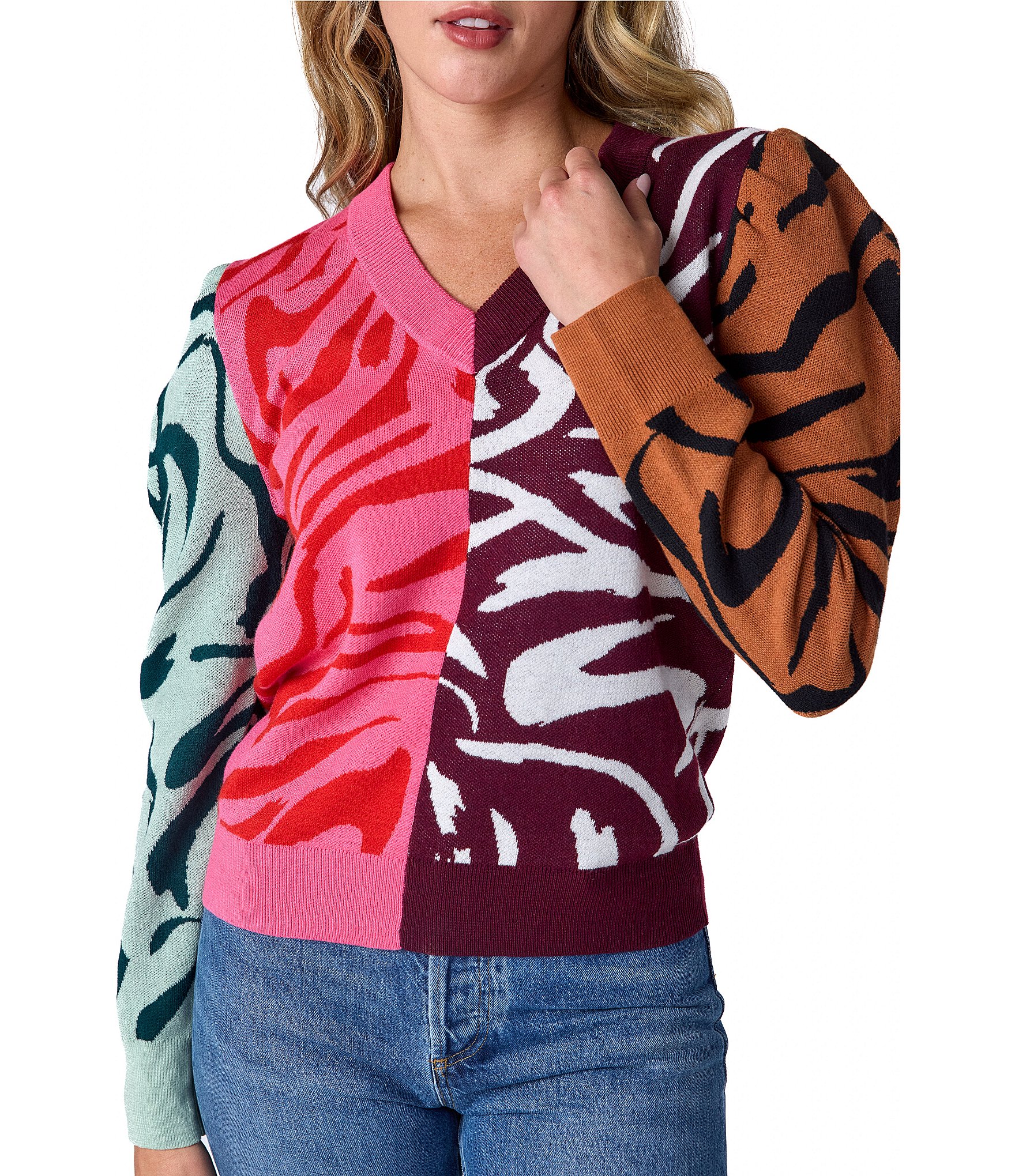 Crosby By Mollie Burch Zebra Teddie Sweater