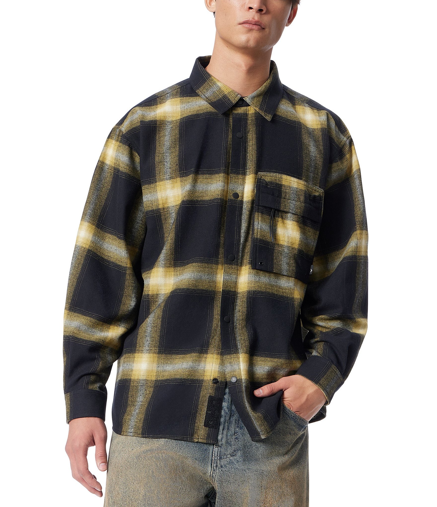 Cross Eyed Moose Long Sleeve Stargaze Loose Fit Woven Shirt