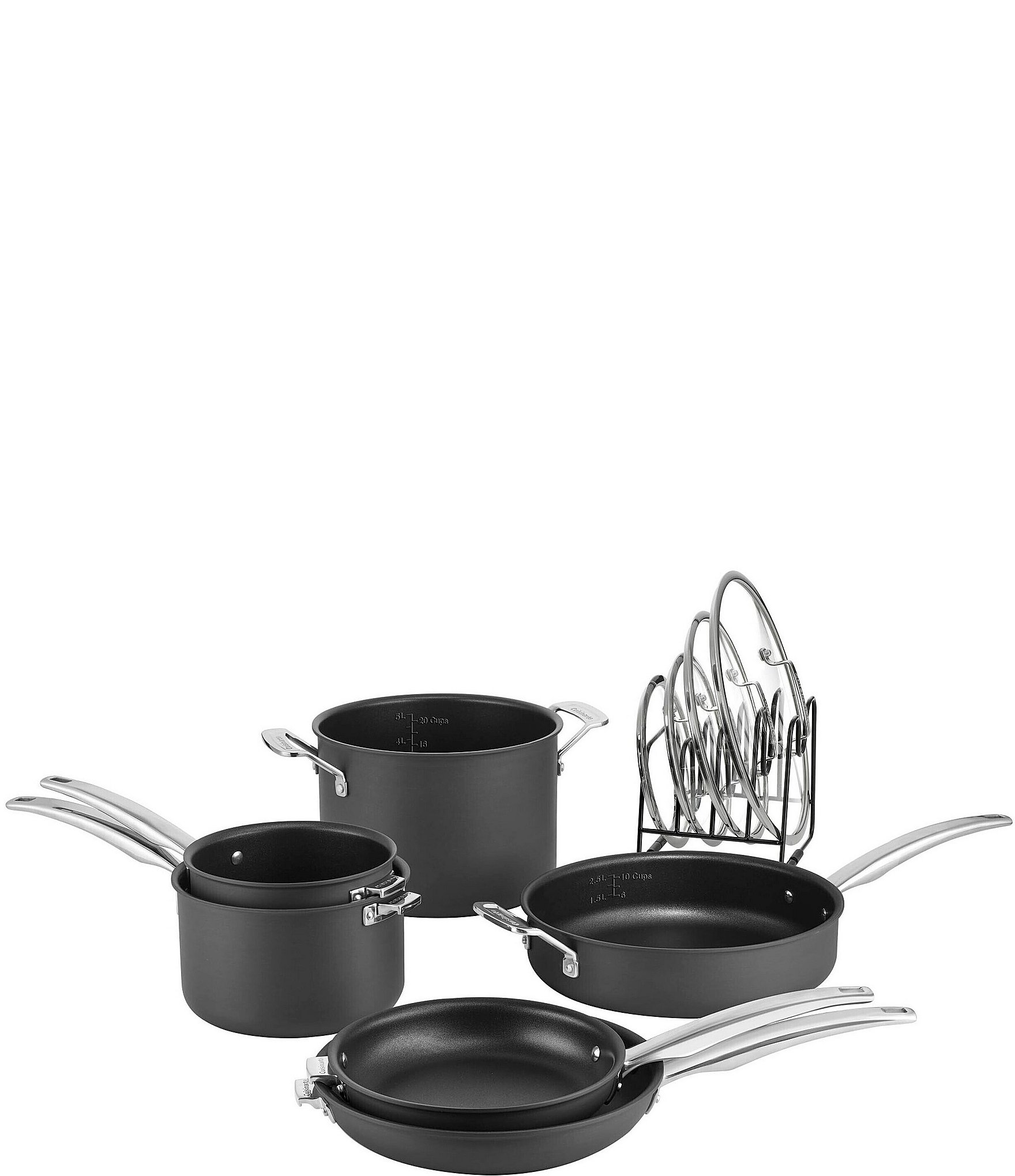 Cuisinart DS Anodized 11 Piece Cookware Set, Black