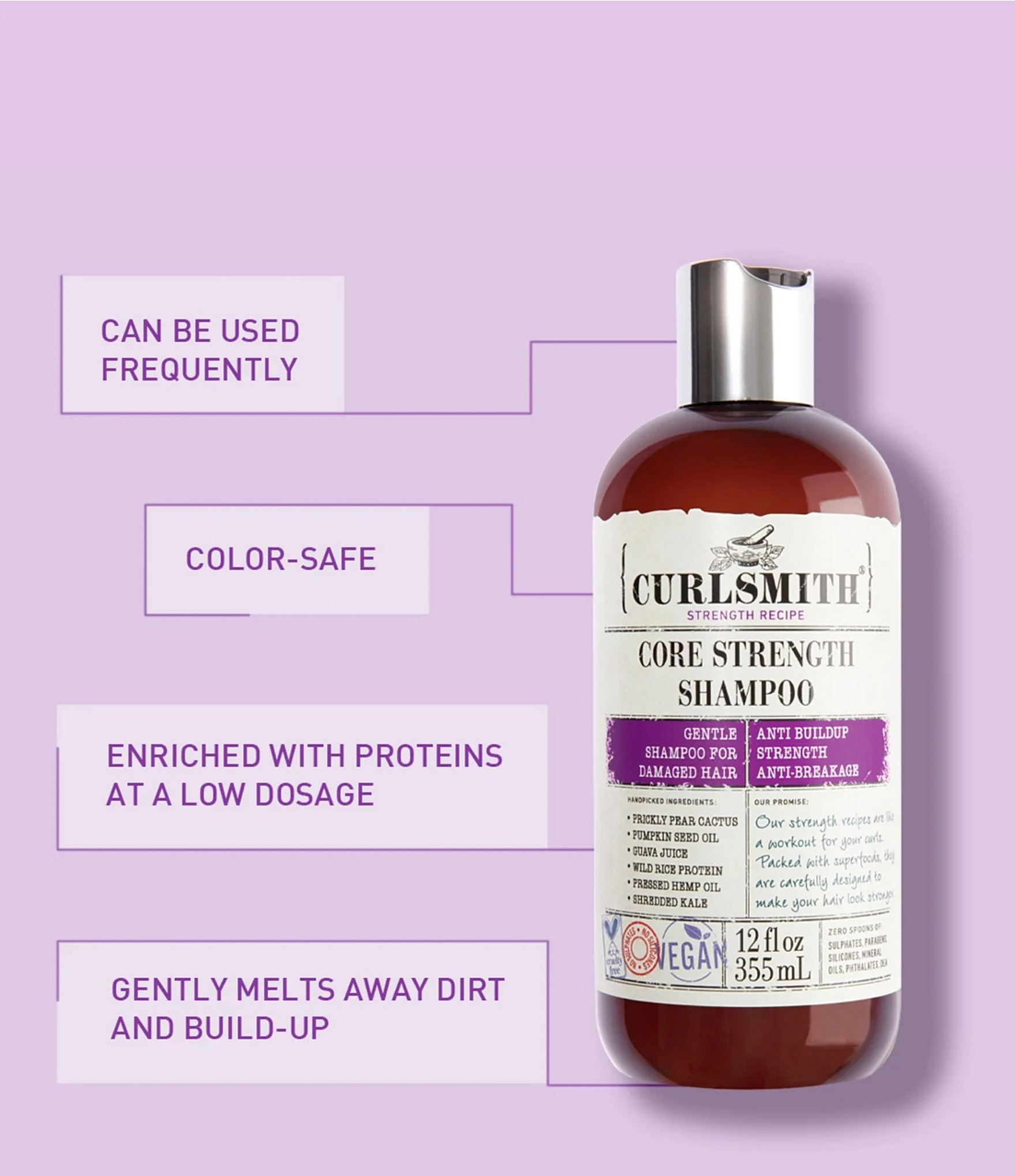 Curlsmith Strength Complete 4-Piece Kit For Damaged Curly Hair