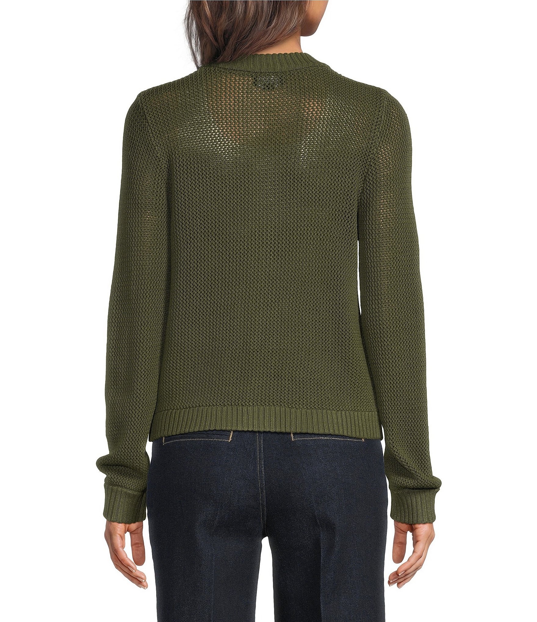 Current Air Crew Neck Long Sleeve Sweater Cardigan
