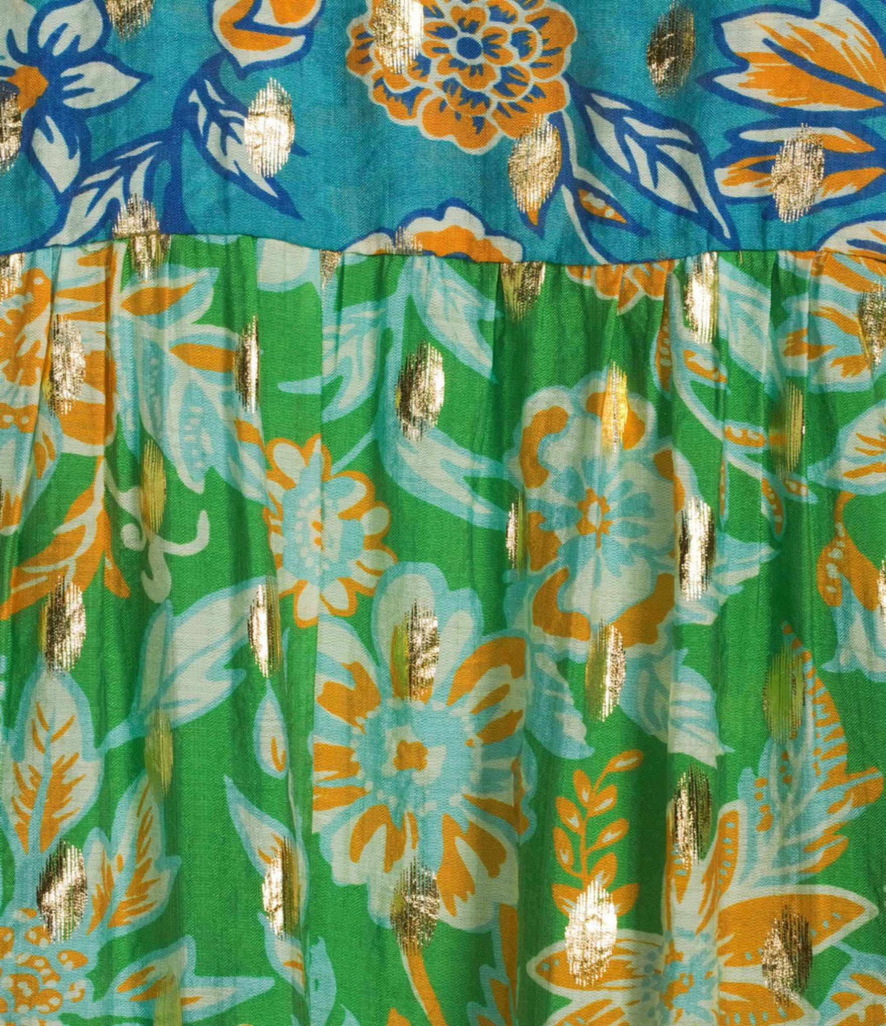 Current Air Foil Printed Short Sleeve Open Front Kimono