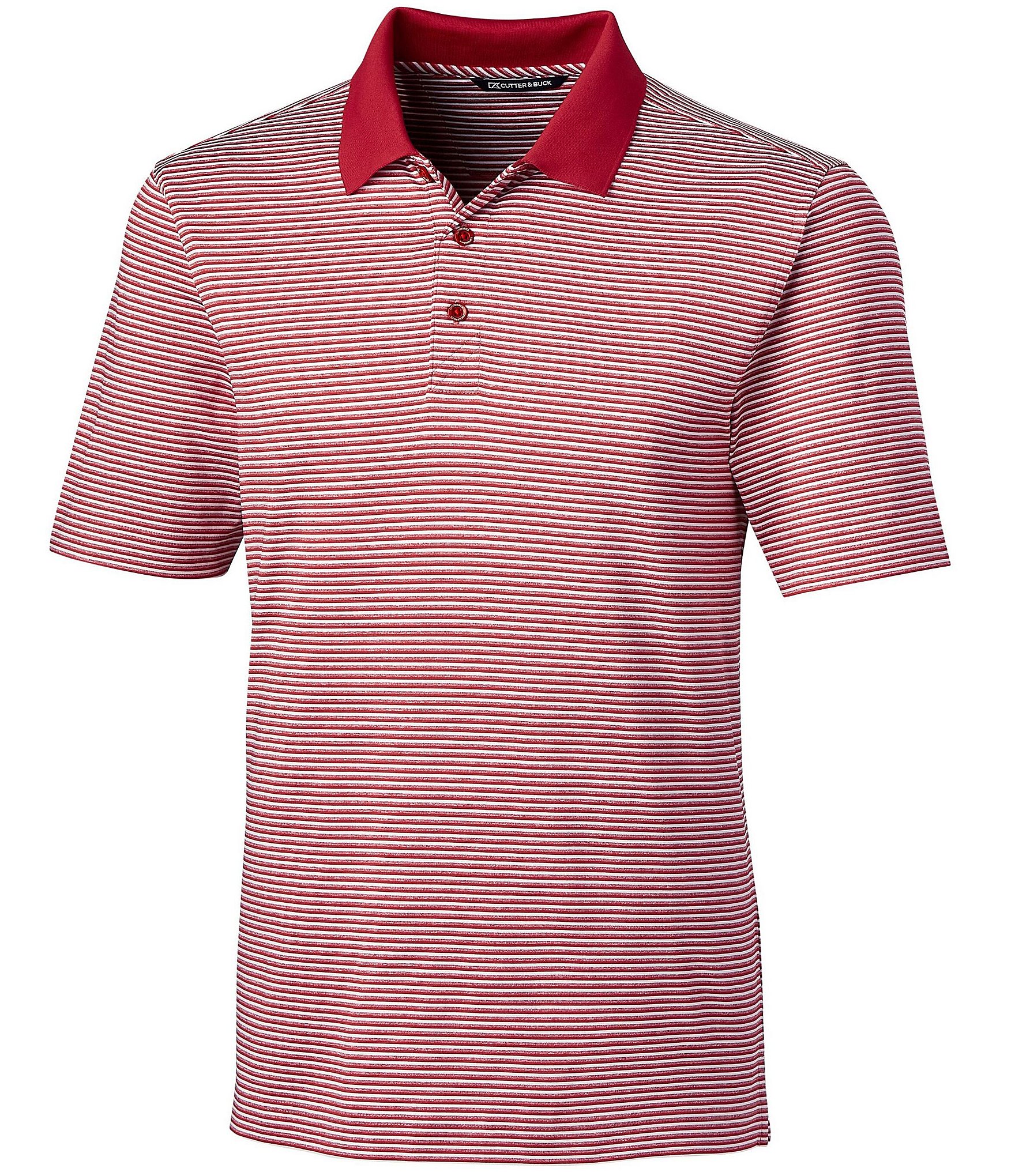 Men's Cutter & Buck White St. Louis Cardinals Big Tall Forge Eco Stretch Recycled Polo