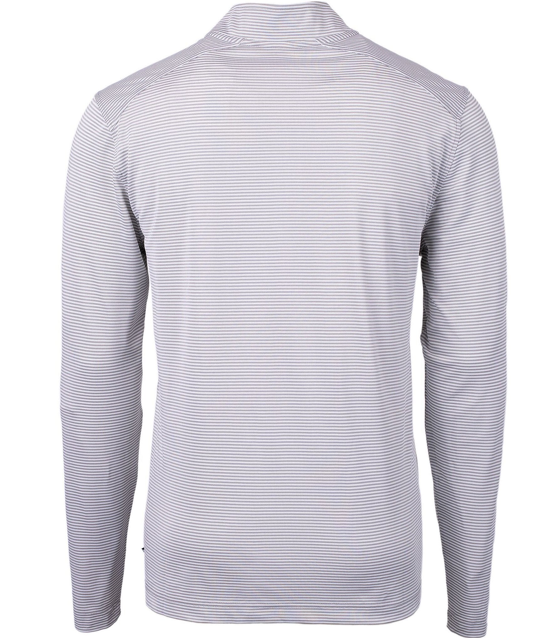 Cutter & Buck Big & Tall Virtue Micro Stripe Featherlight Pique Quarter Zip Pullover