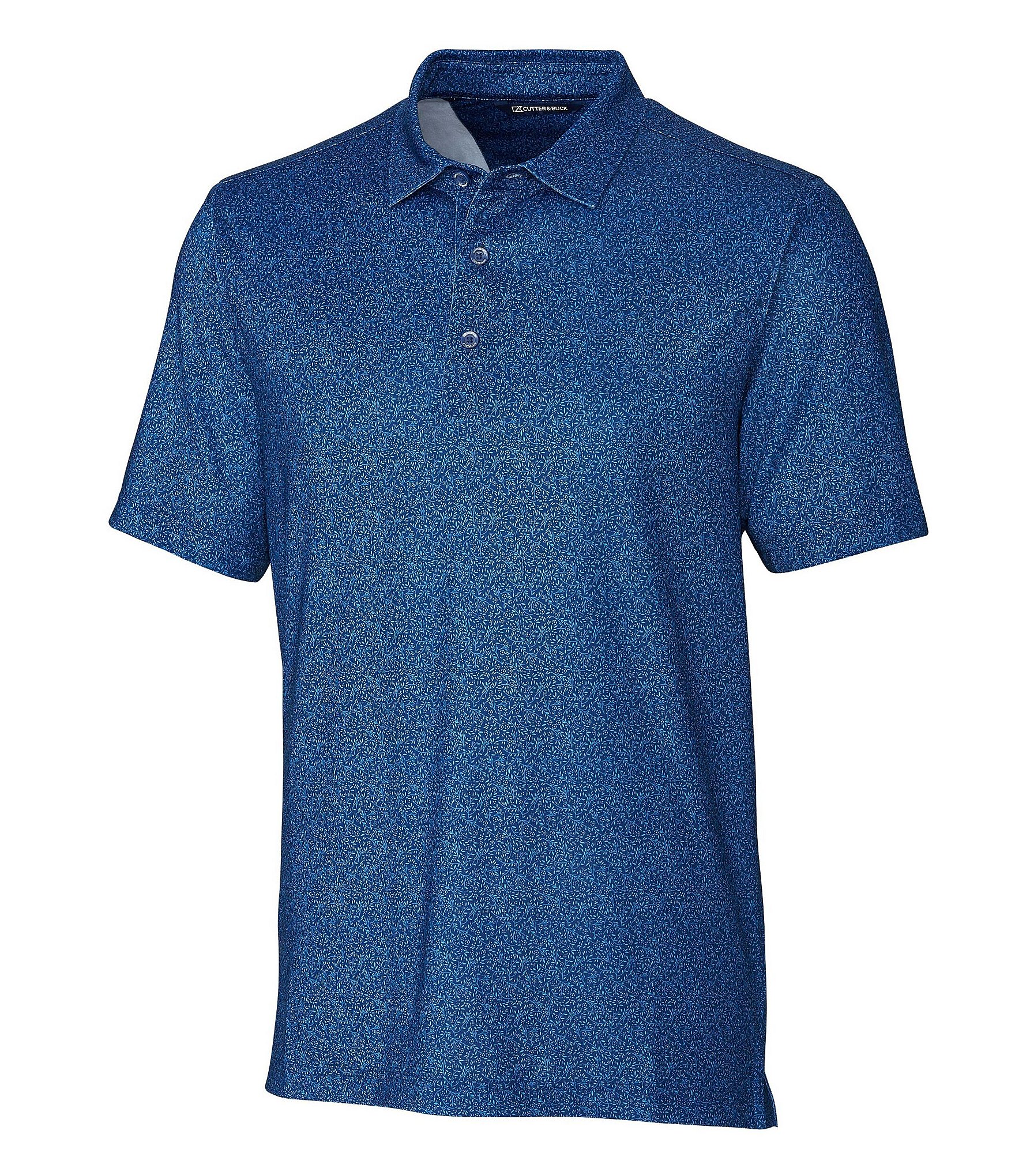 Cutter & Buck Pike Short-Sleeve Micro-Floral-Printed Polo Shirt