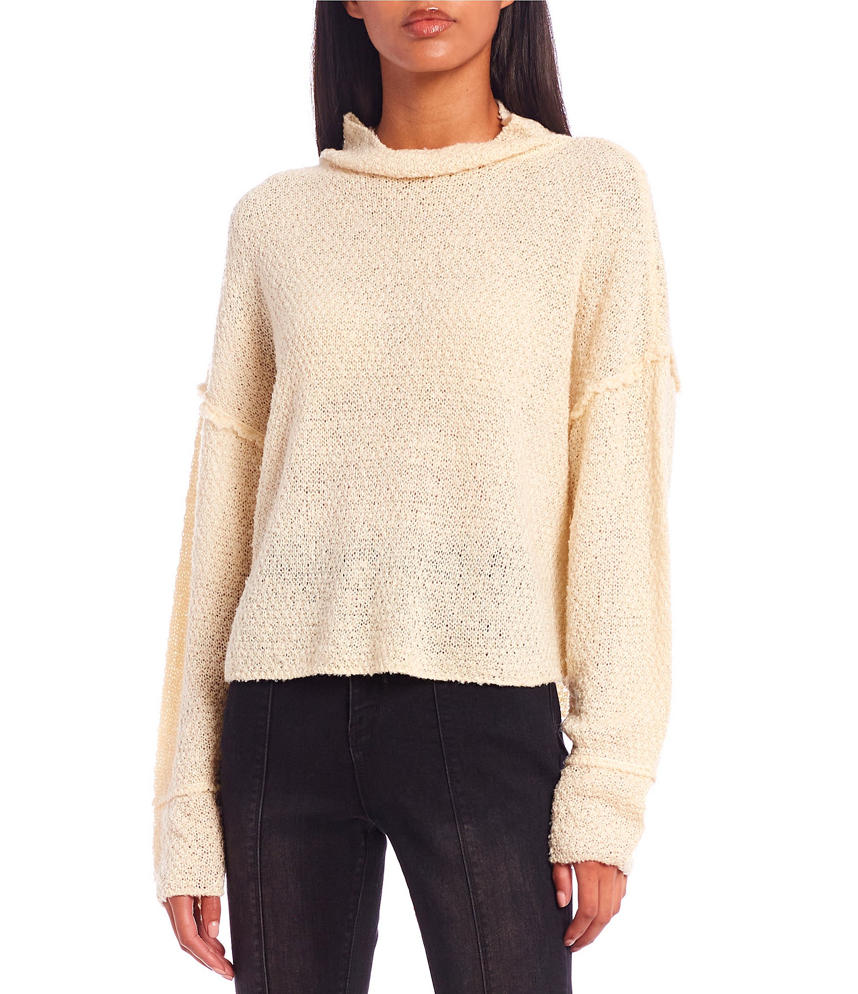 C&V Chelsea & Violet Drop Shoulder Turtleneck Sweater | Dillard's