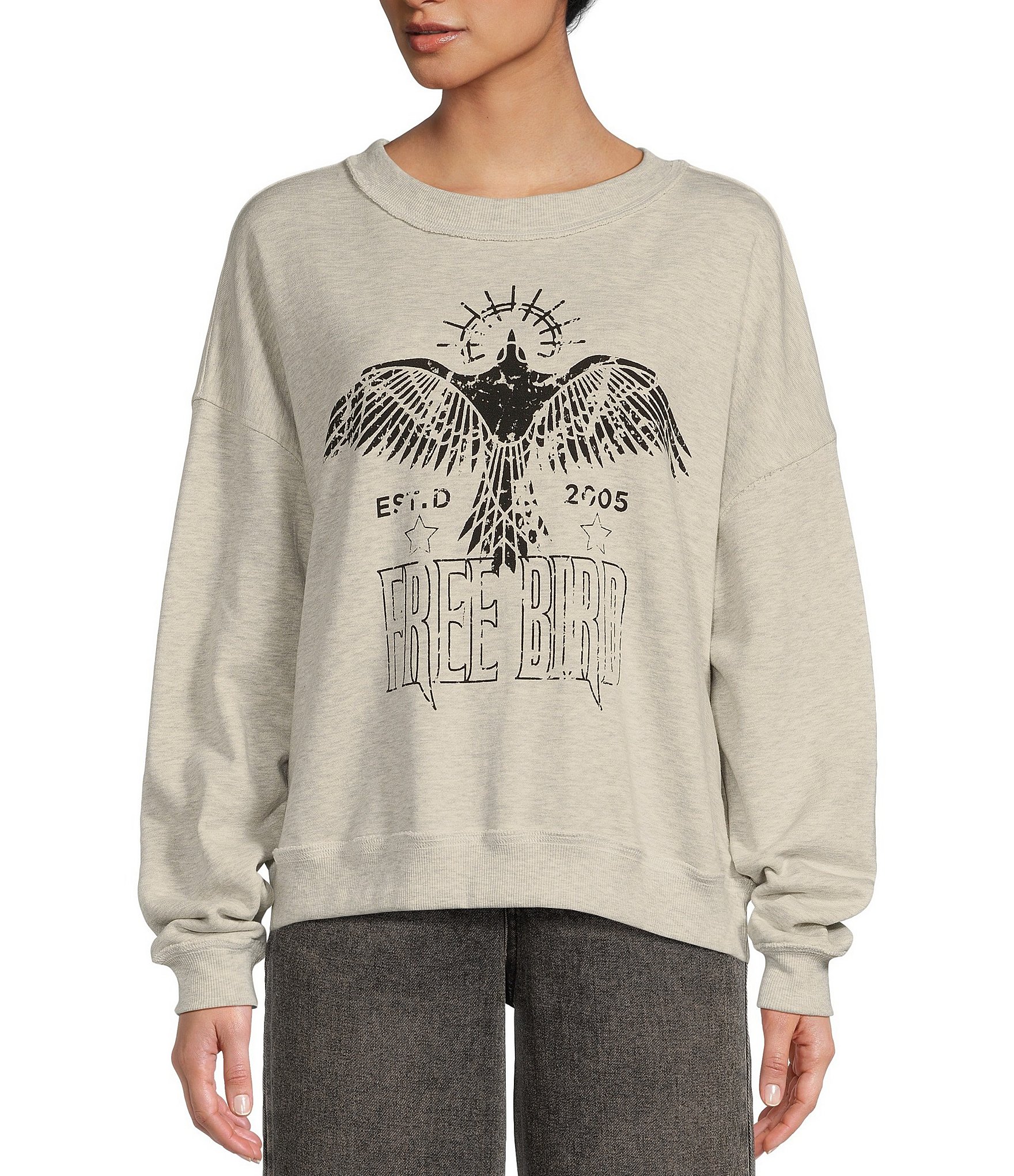 C&V Chelsea & Violet Free Bird Graphic Sweatshirt | Dillard's