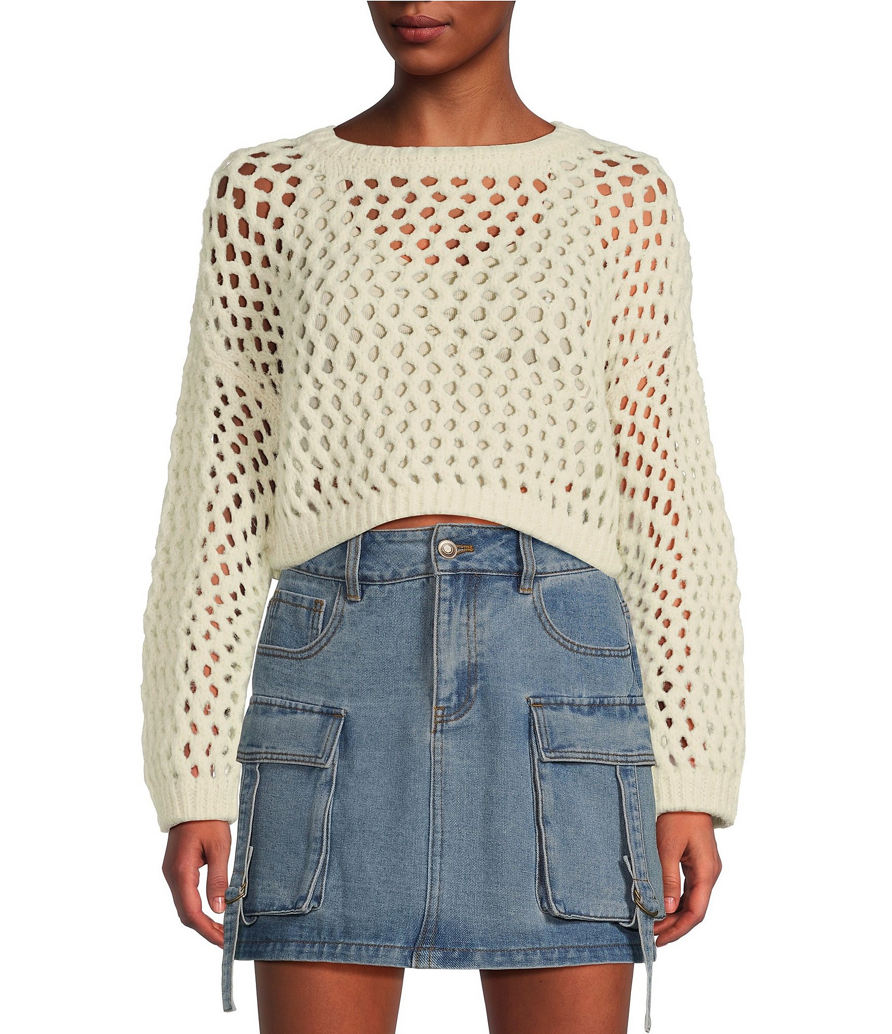 C&V Chelsea & Violet Open Knit Sweater