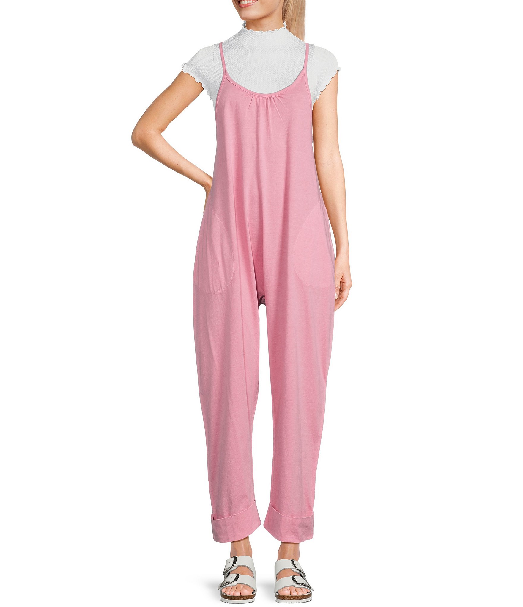 Pink jumpsuit hot sale dillards