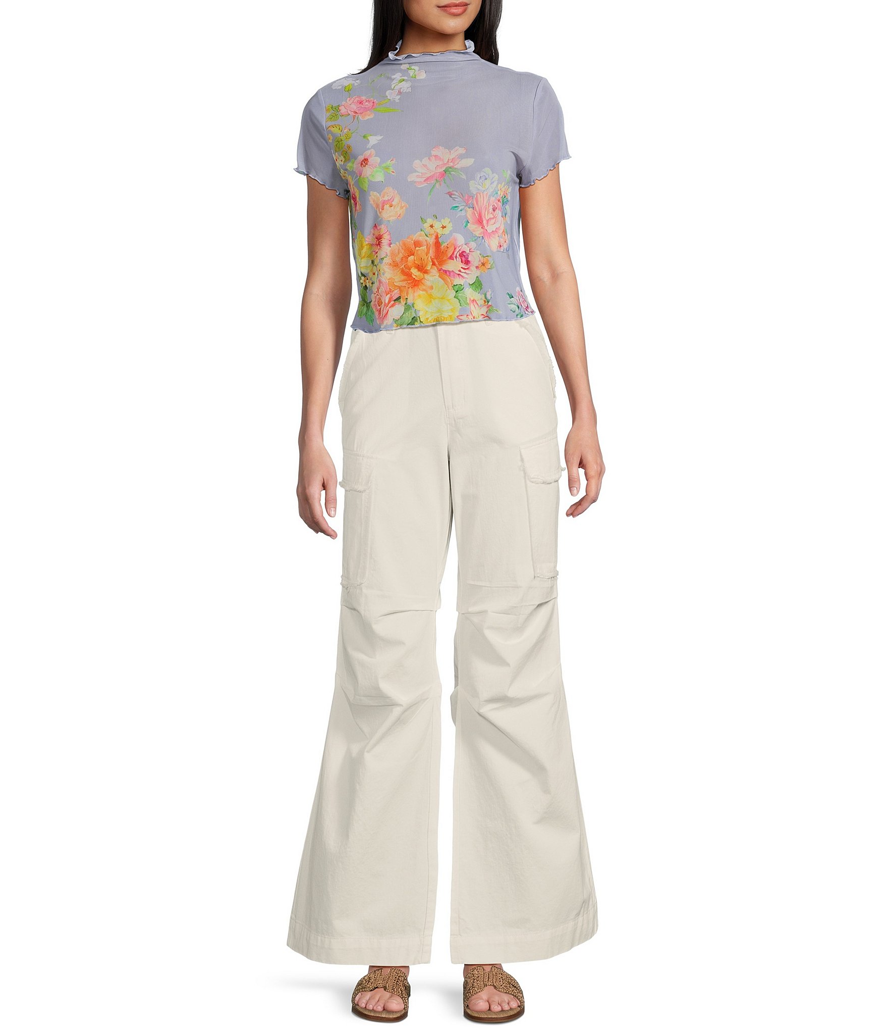 C&V Chelsea & Violet Pleated Cargo Pants