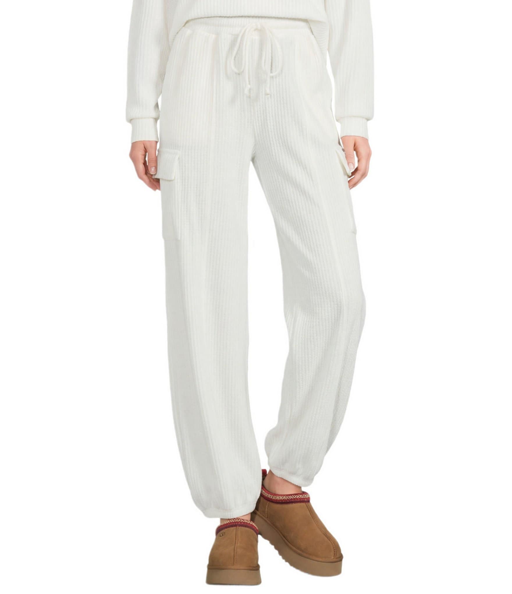 C&V Chelsea & Violet Waffle Wide Leg Coordinating Pants