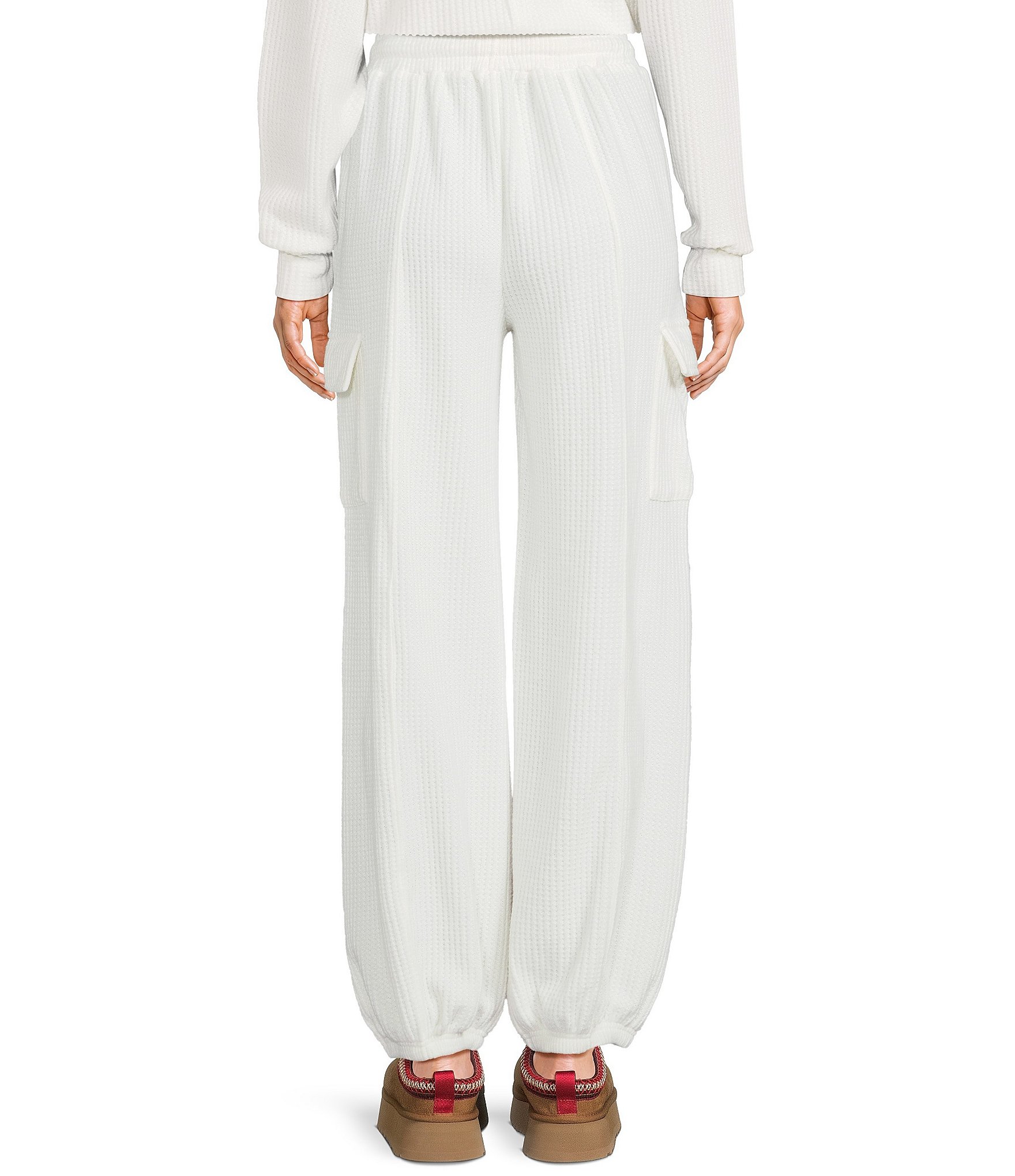 C&V Chelsea & Violet Waffle Wide Leg Coordinating Pants