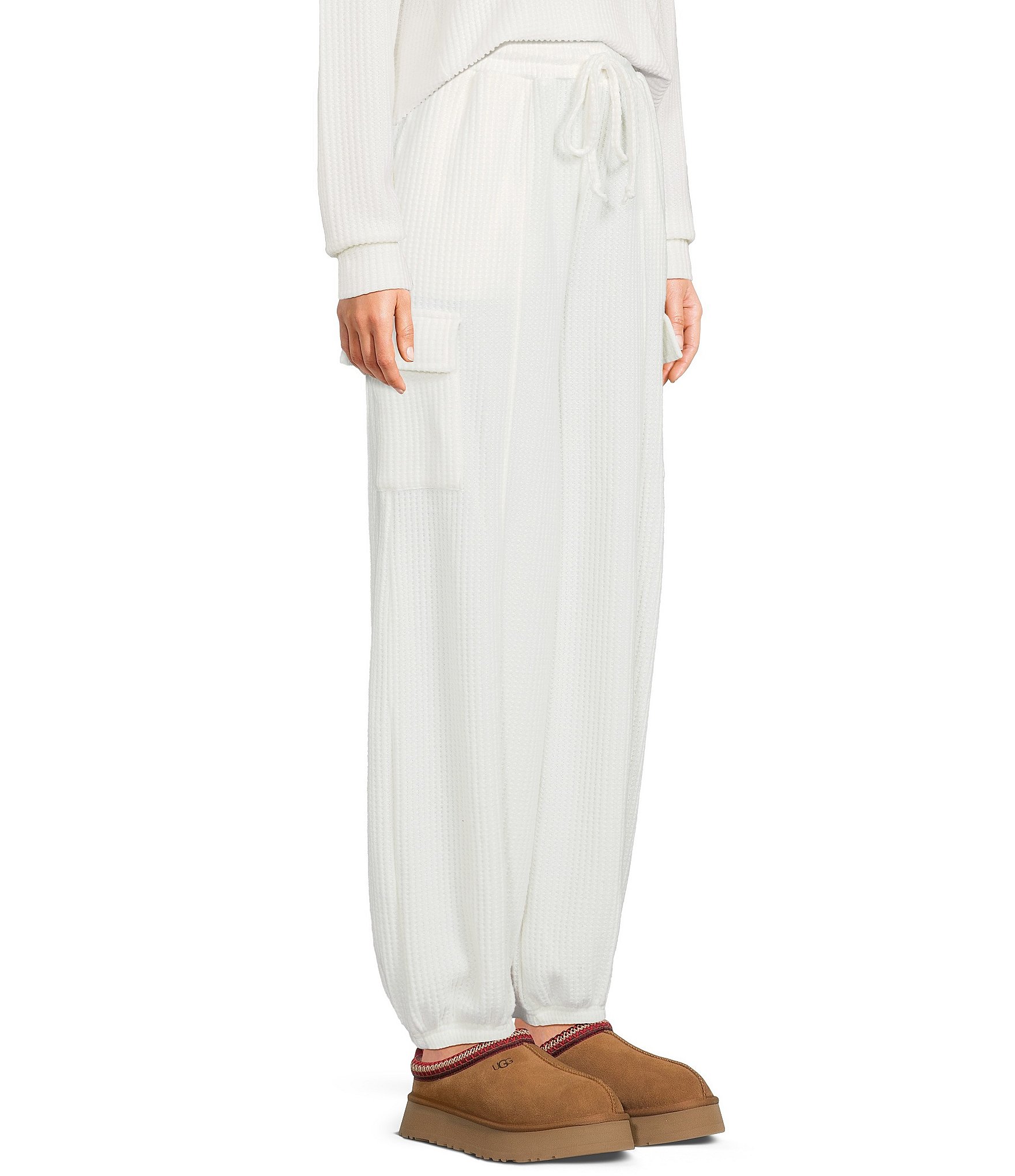 C&V Chelsea & Violet Waffle Wide Leg Coordinating Pants