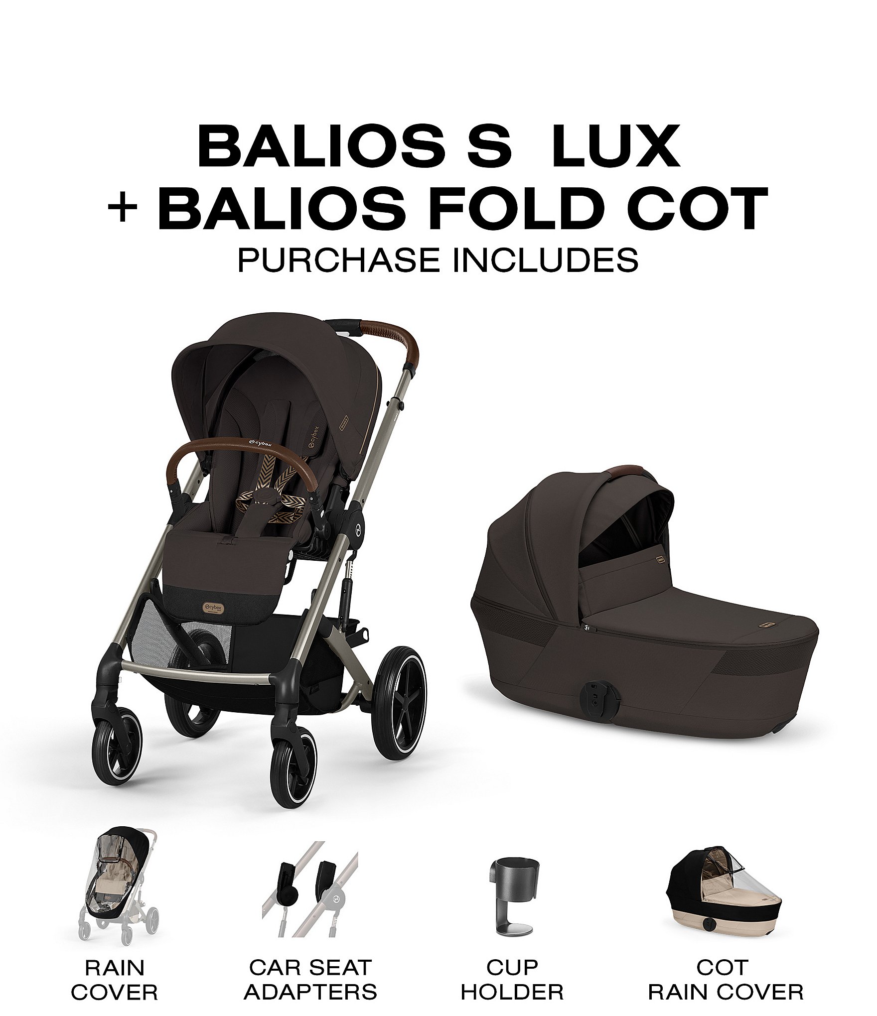 Cybex Balios S Lux Stroller + Balios Fold Cot Bundle