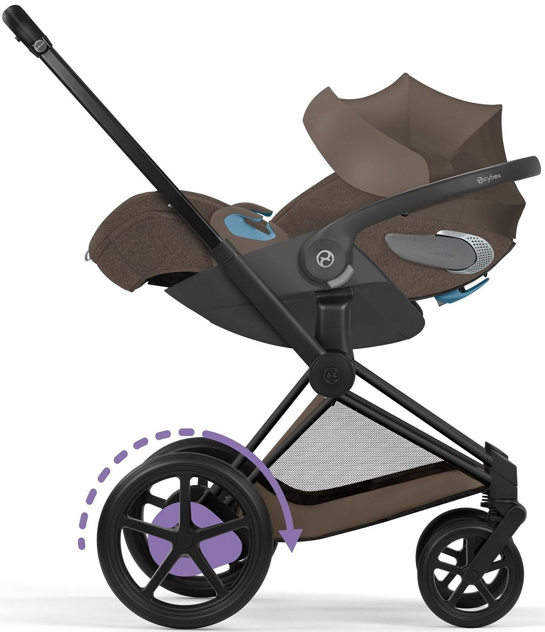 Cybex e-Priam Stroller + Cloud T Infant Car Seat Travel System