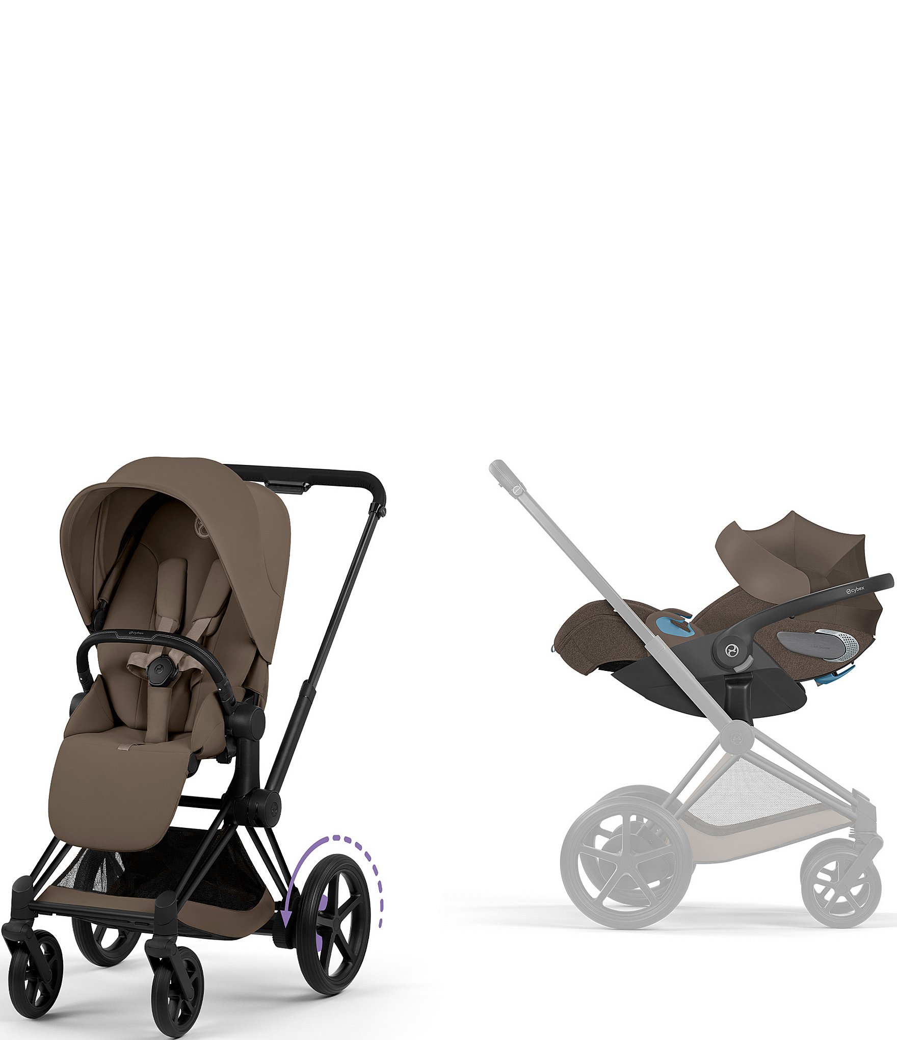 Cybex e-Priam Stroller + Cloud T Infant Car Seat Travel System