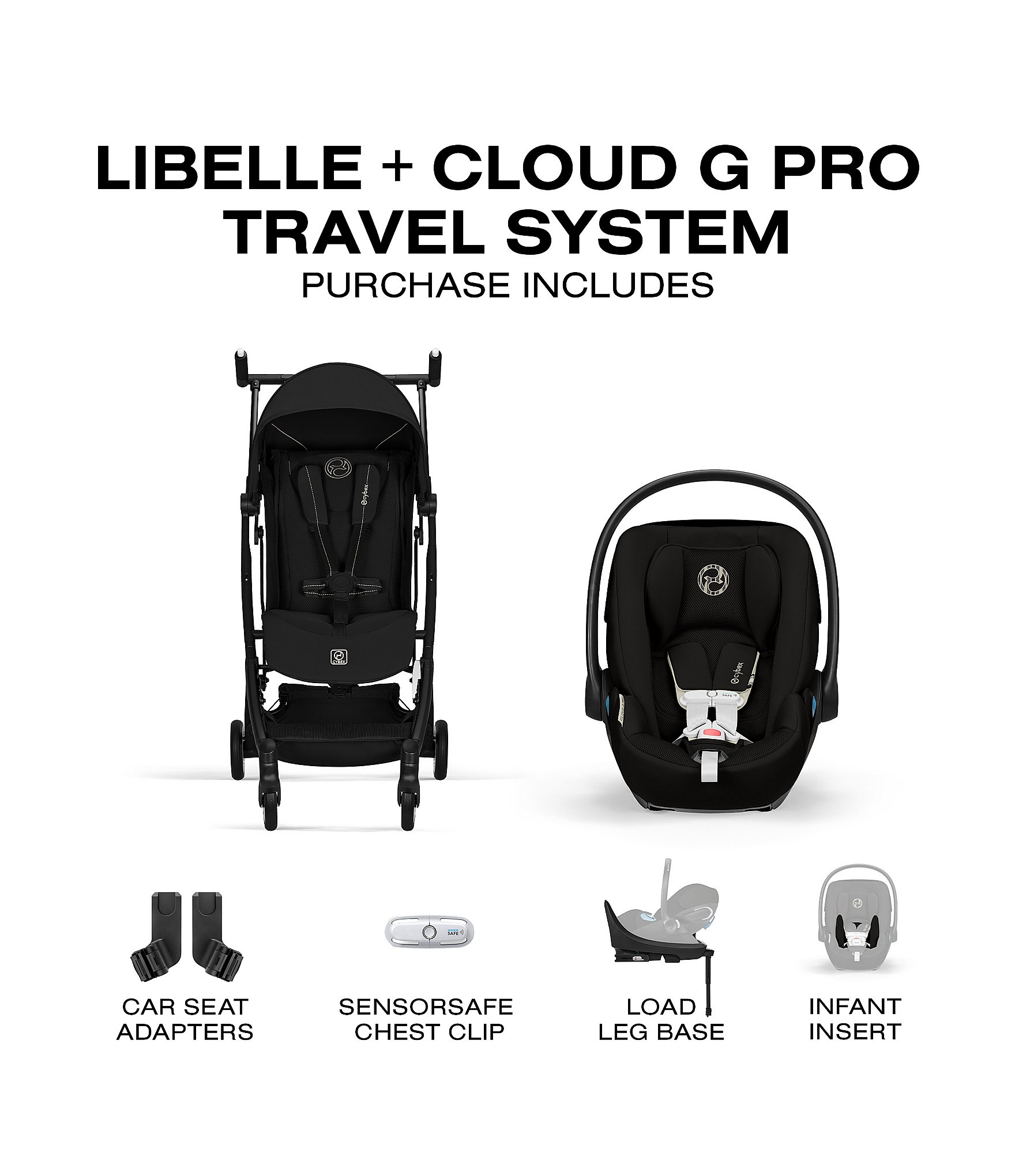 Cybex Libelle Stroller + Cloud G Pro Infant Car Seat Travel System