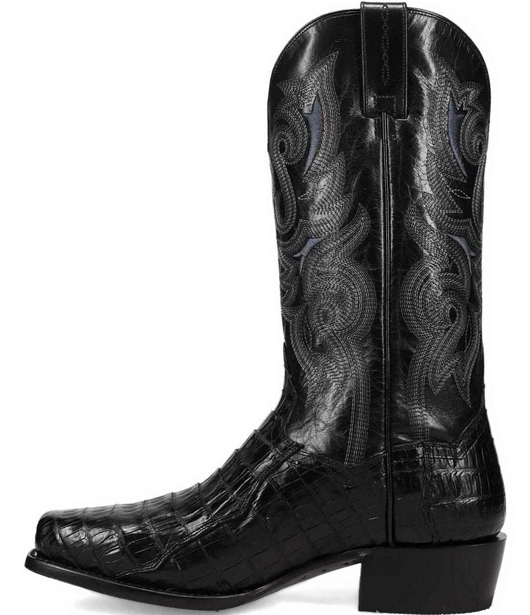 Dan Post Men's Zandor 13#double; Caiman Leather Square Toe Western Boots