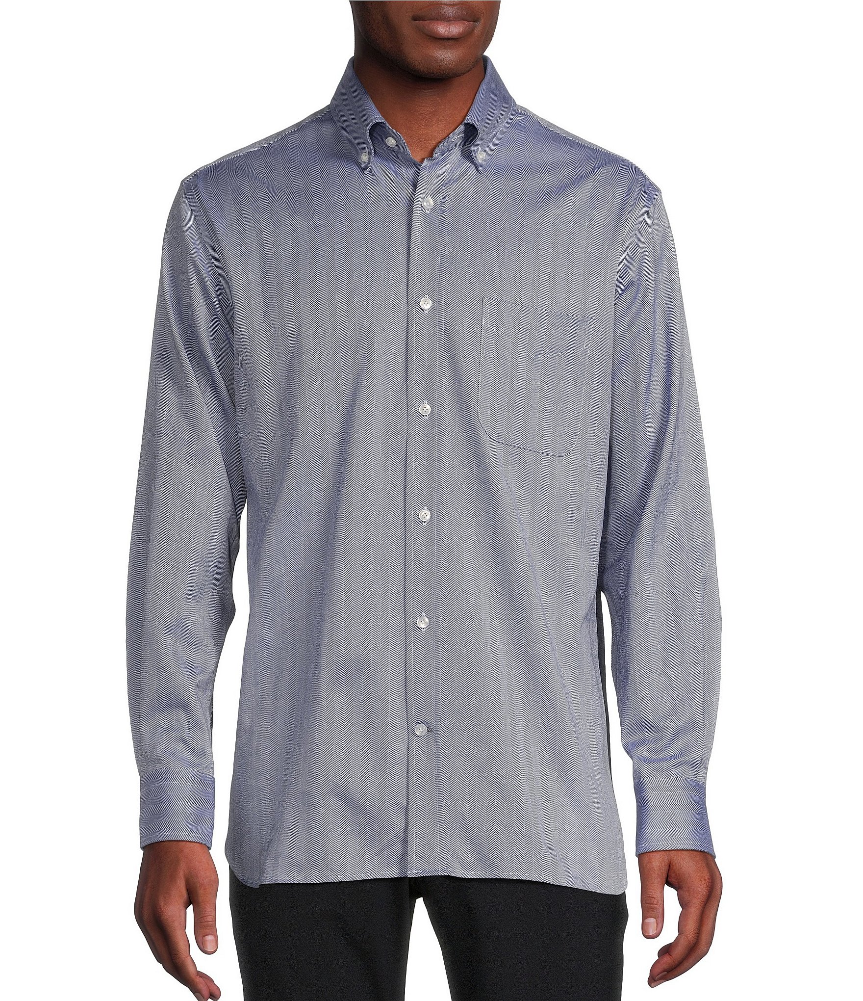 Daniel Cremieux Signature Label Canclini Cotton Long Sleeve Button-Down Woven Shirt