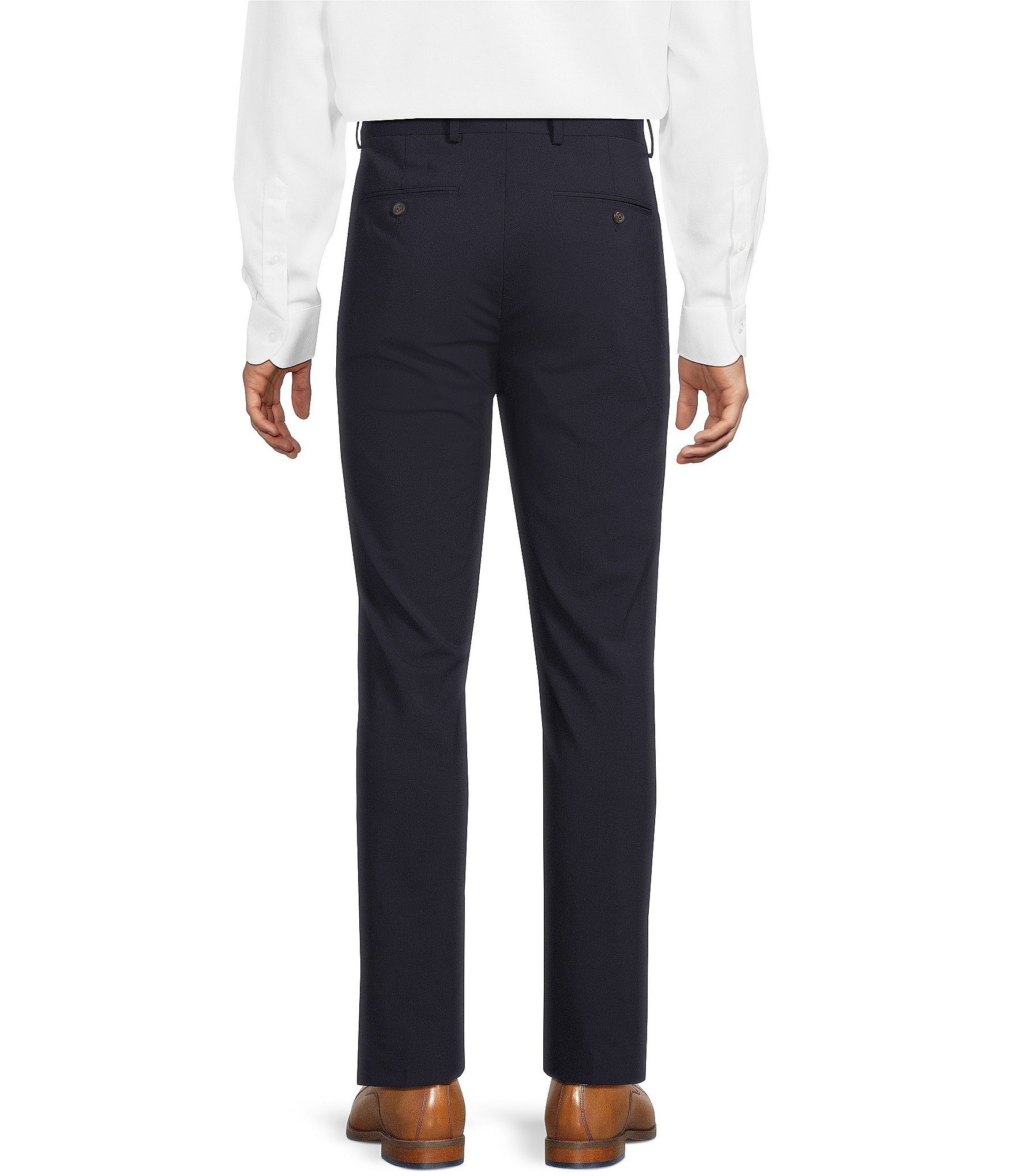 Daniel Cremieux Signature Label Flat Front Solid Travel Pants