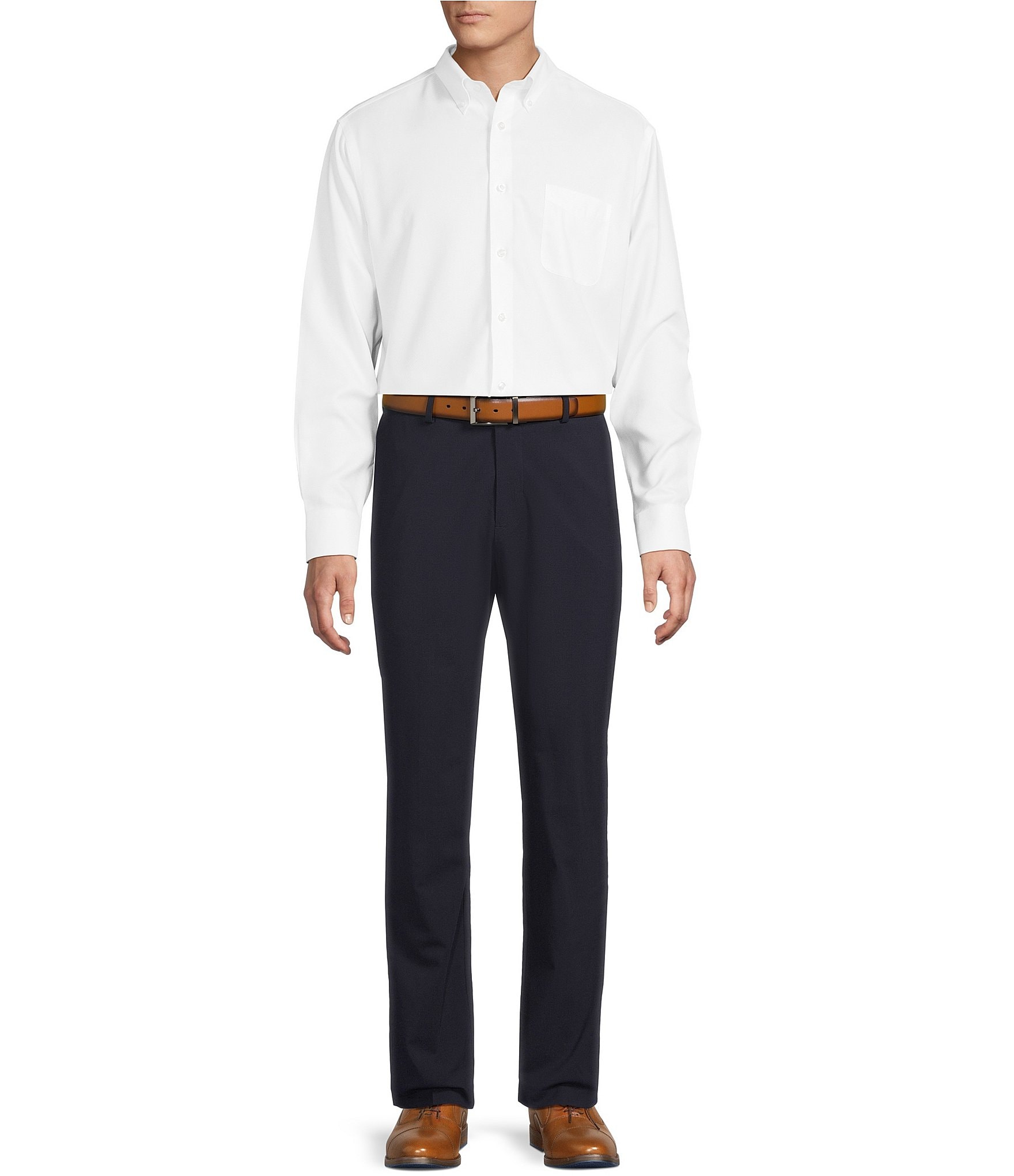 Daniel Cremieux Signature Label Flat Front Solid Travel Pants