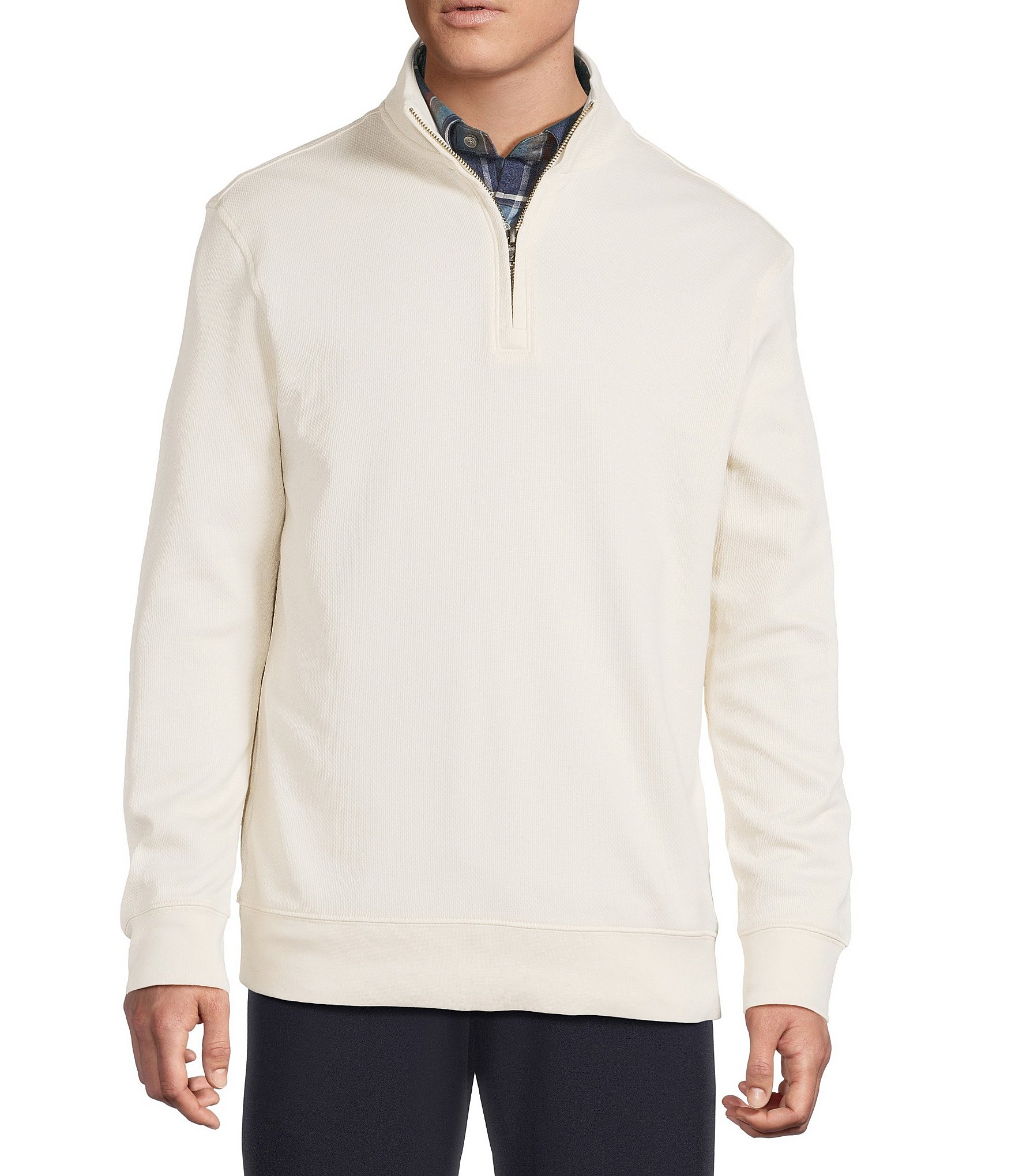 Daniel Cremieux Signature Label Honeycomb Quarter-Zip Pullover