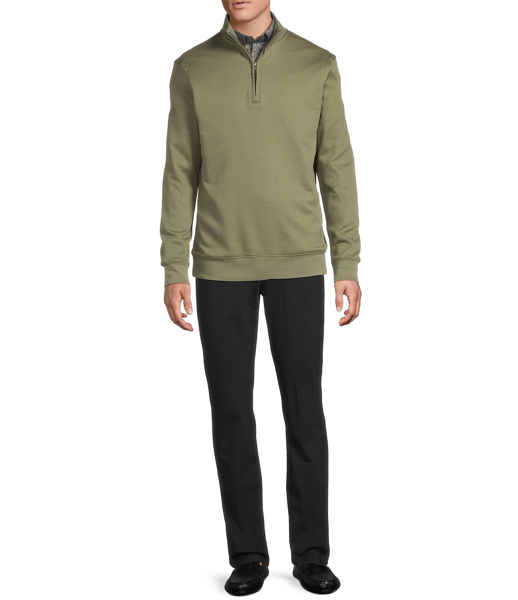 Daniel Cremieux Signature Label Honeycomb Quarter-Zip Pullover