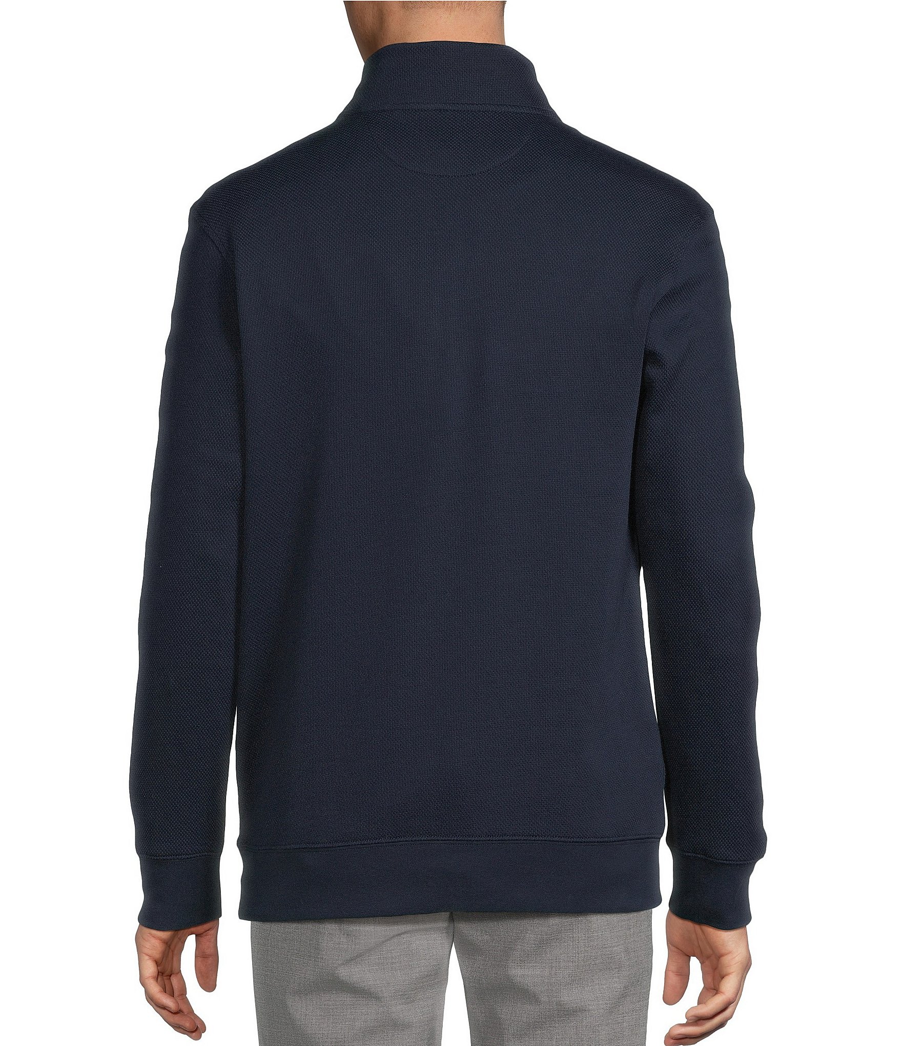 Daniel Cremieux Signature Label Honeycomb Quarter-Zip Pullover