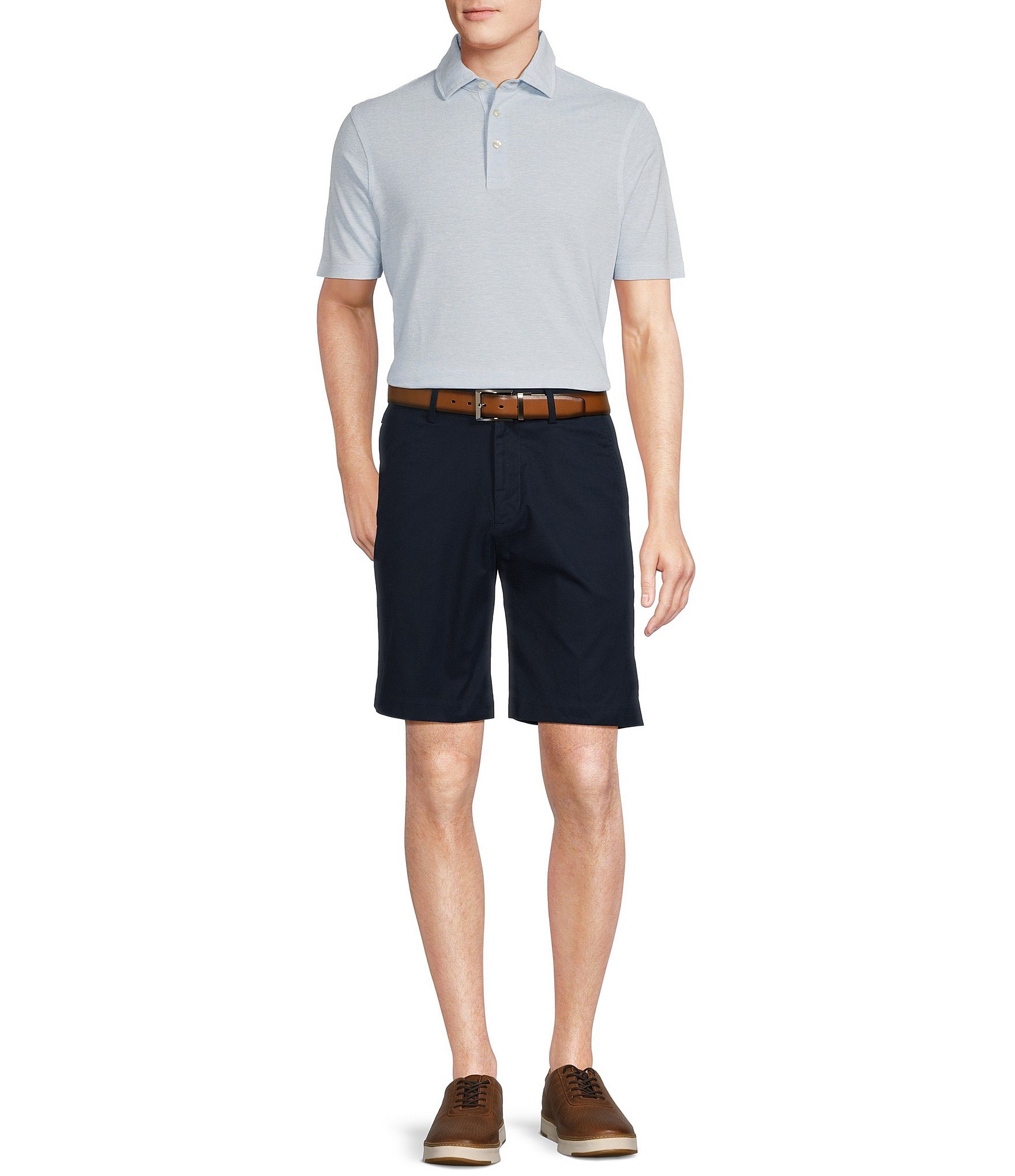 Daniel Cremieux Signature Label Jersey Jacquard Short Sleeve Polo Shirt