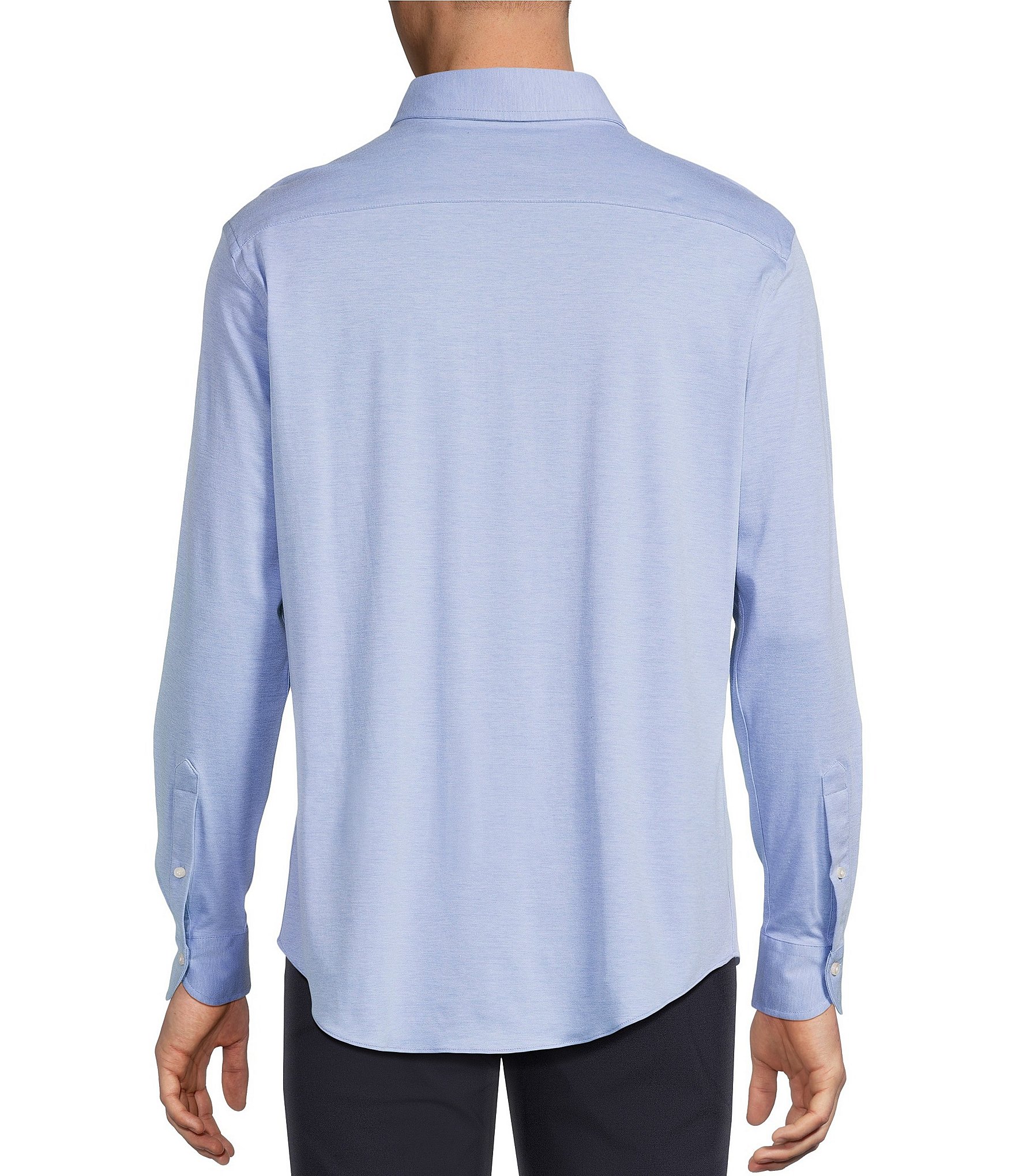 Daniel Cremieux Signature Label Long Sleeve Button Down Luxe Stretch Solid Woven Shirt