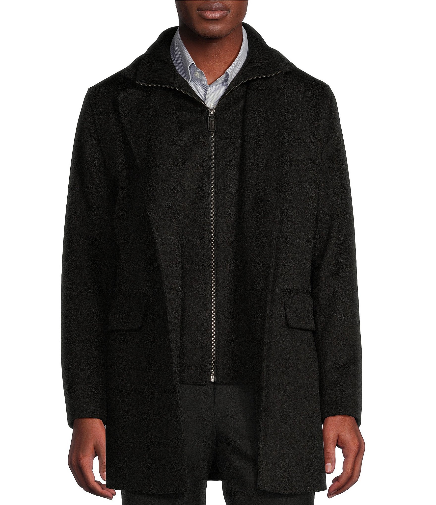 Daniel Cremieux Signature Label Loro Piana Bib Wool Coat