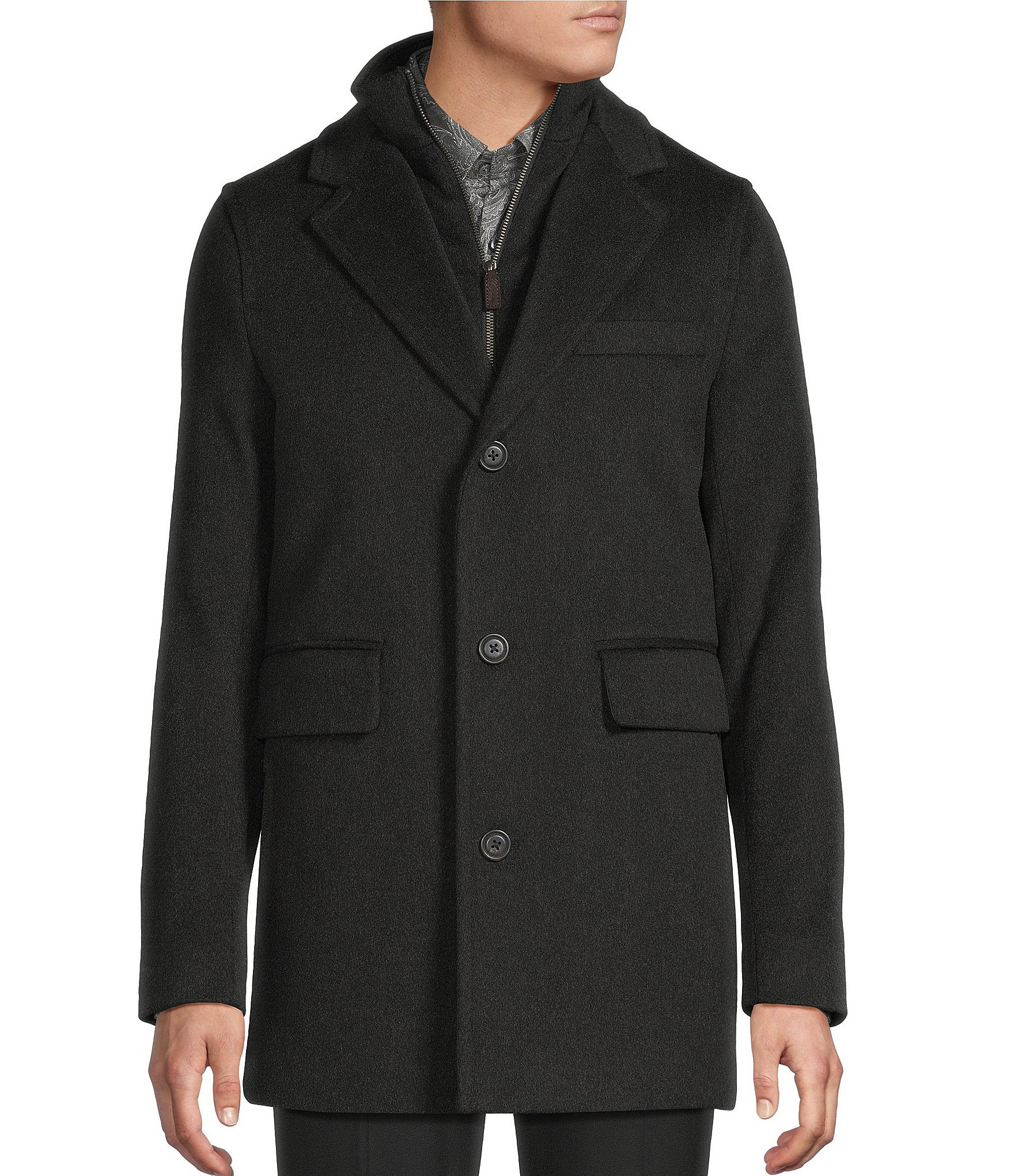Daniel Cremieux Signature Label Loro Piana Bib Wool Coat