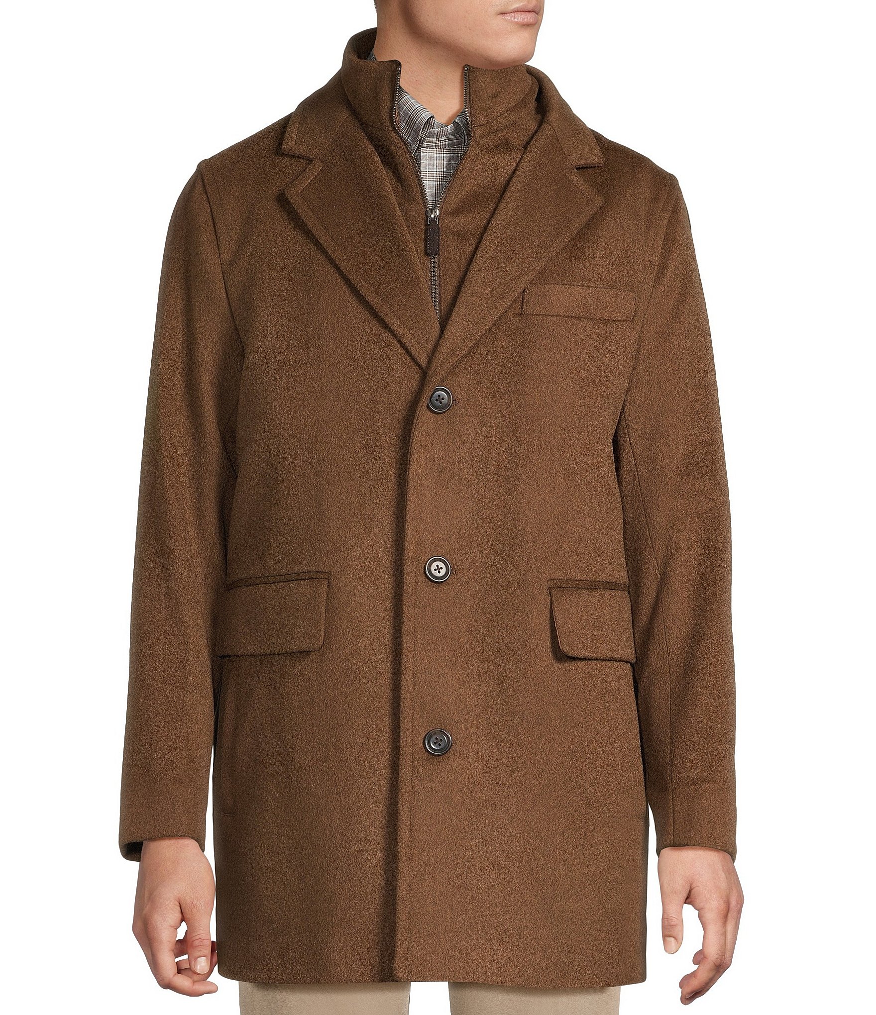 Daniel Cremieux Signature Label Loro Piana Bib Wool Coat