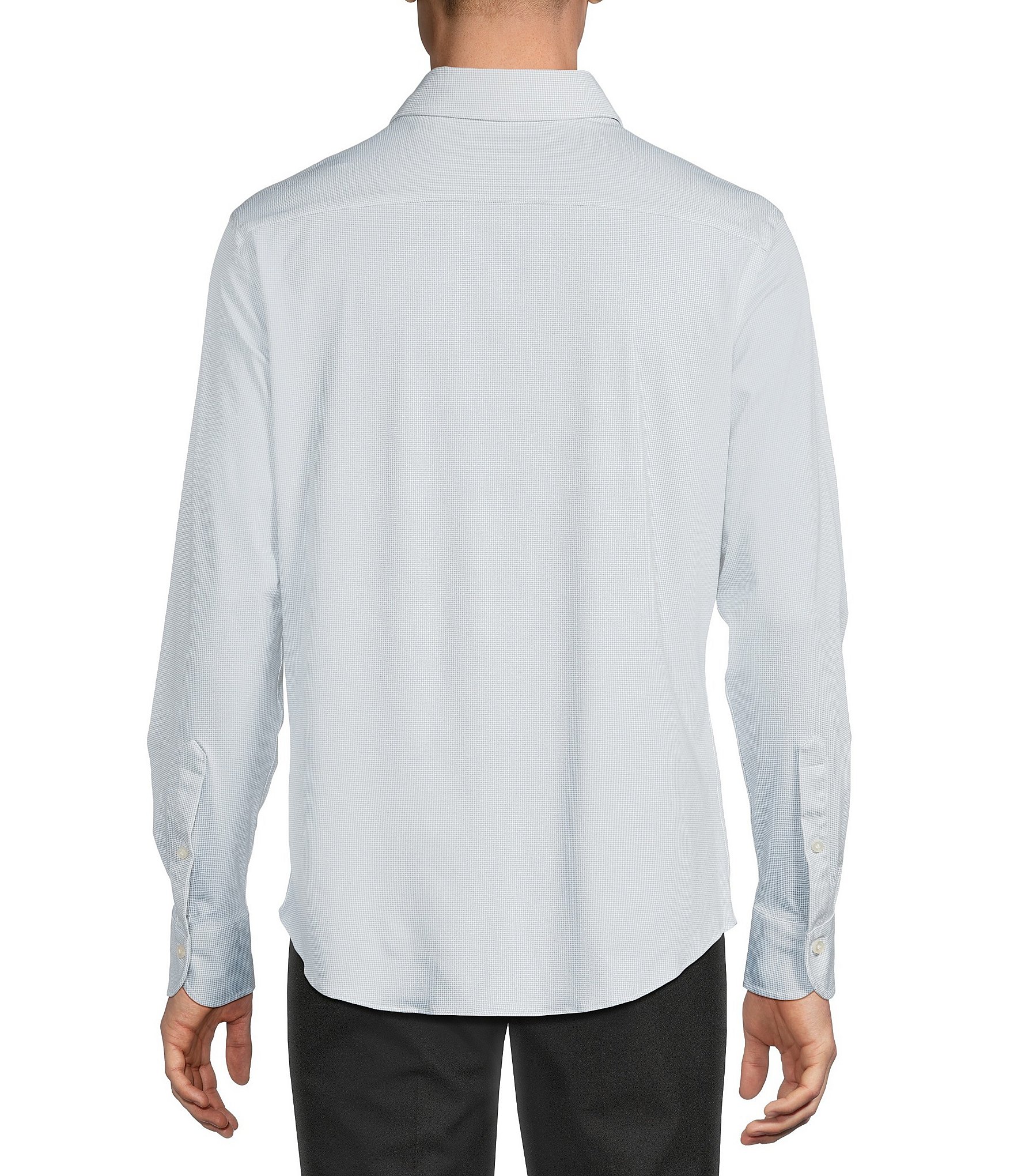 Daniel Cremieux Signature Label Luxe Stretch Micro Pattern Long Sleeve Woven Shirt