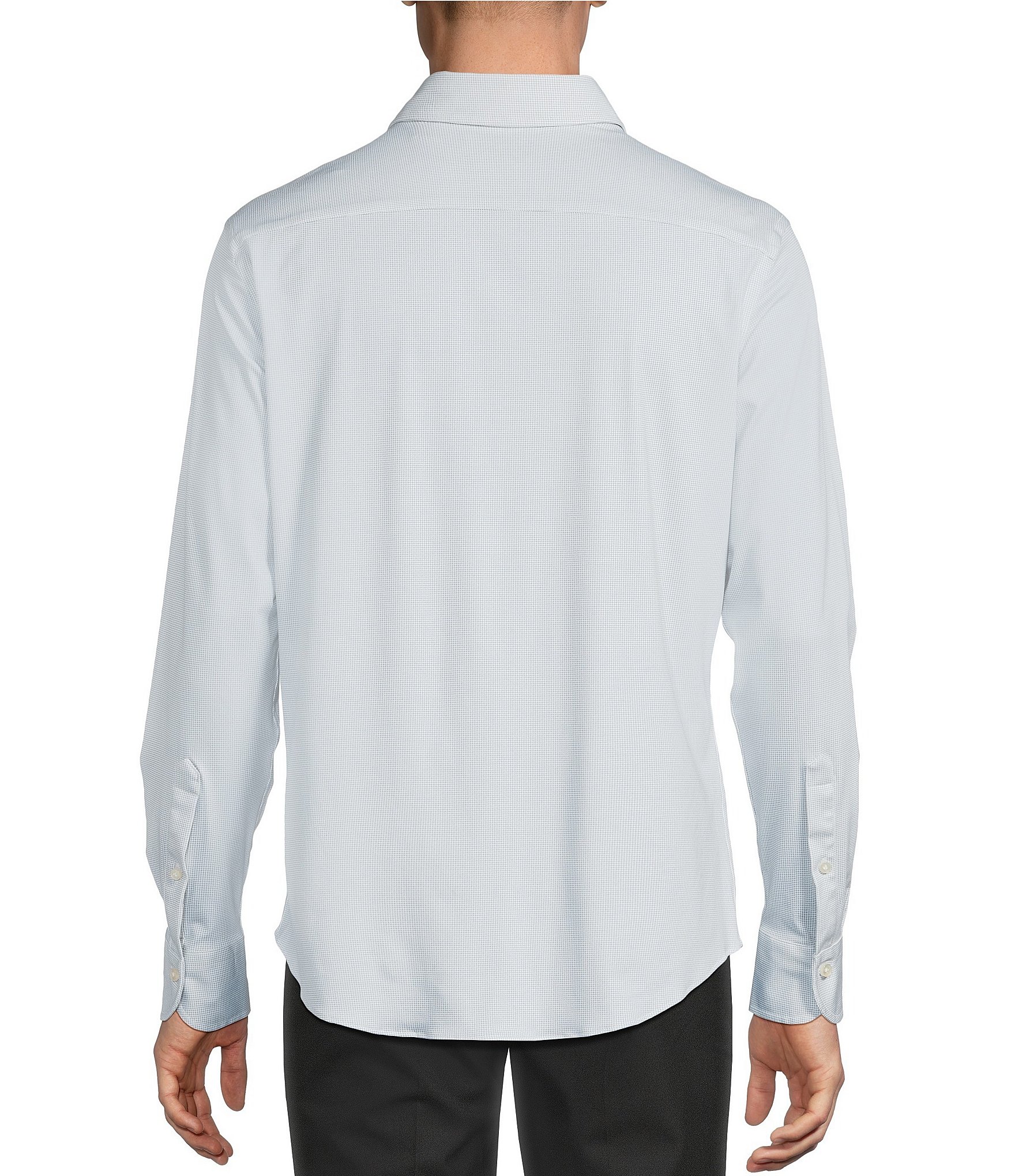 Daniel Cremieux Signature Label Luxe Stretch Micro Pattern Long Sleeve Woven Shirt