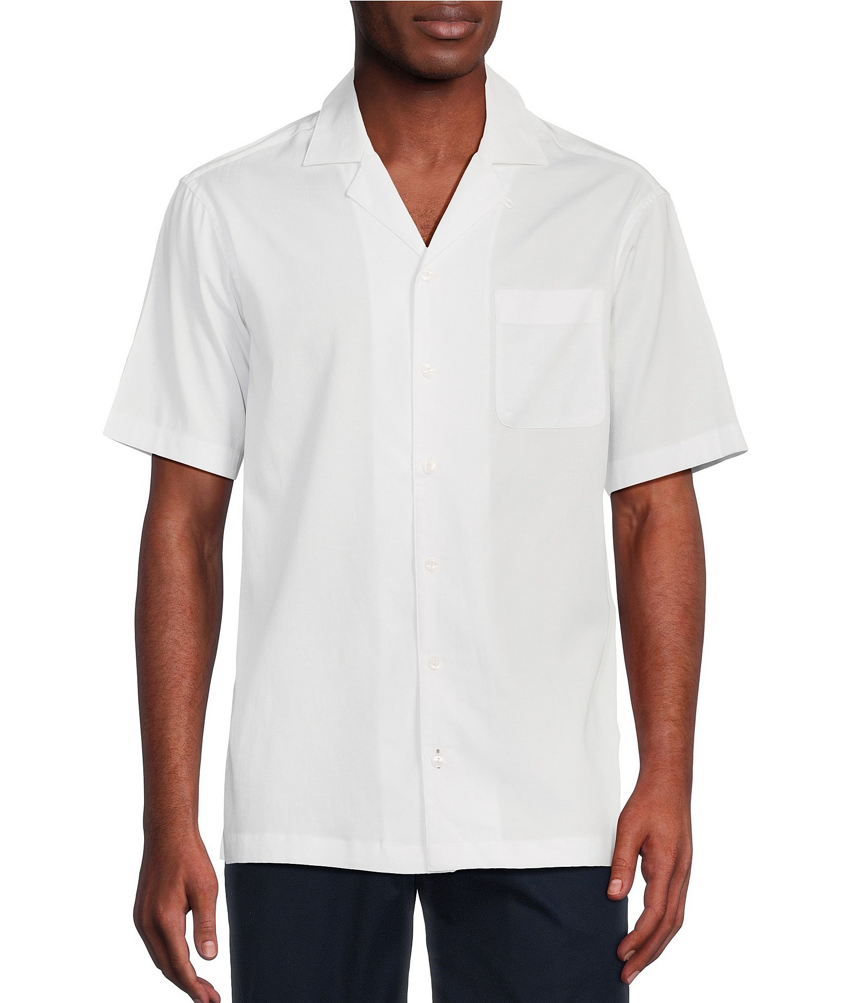 Daniel Cremieux Signature Label Lyocell-Cotton Short Sleeve Woven Camp Shirt