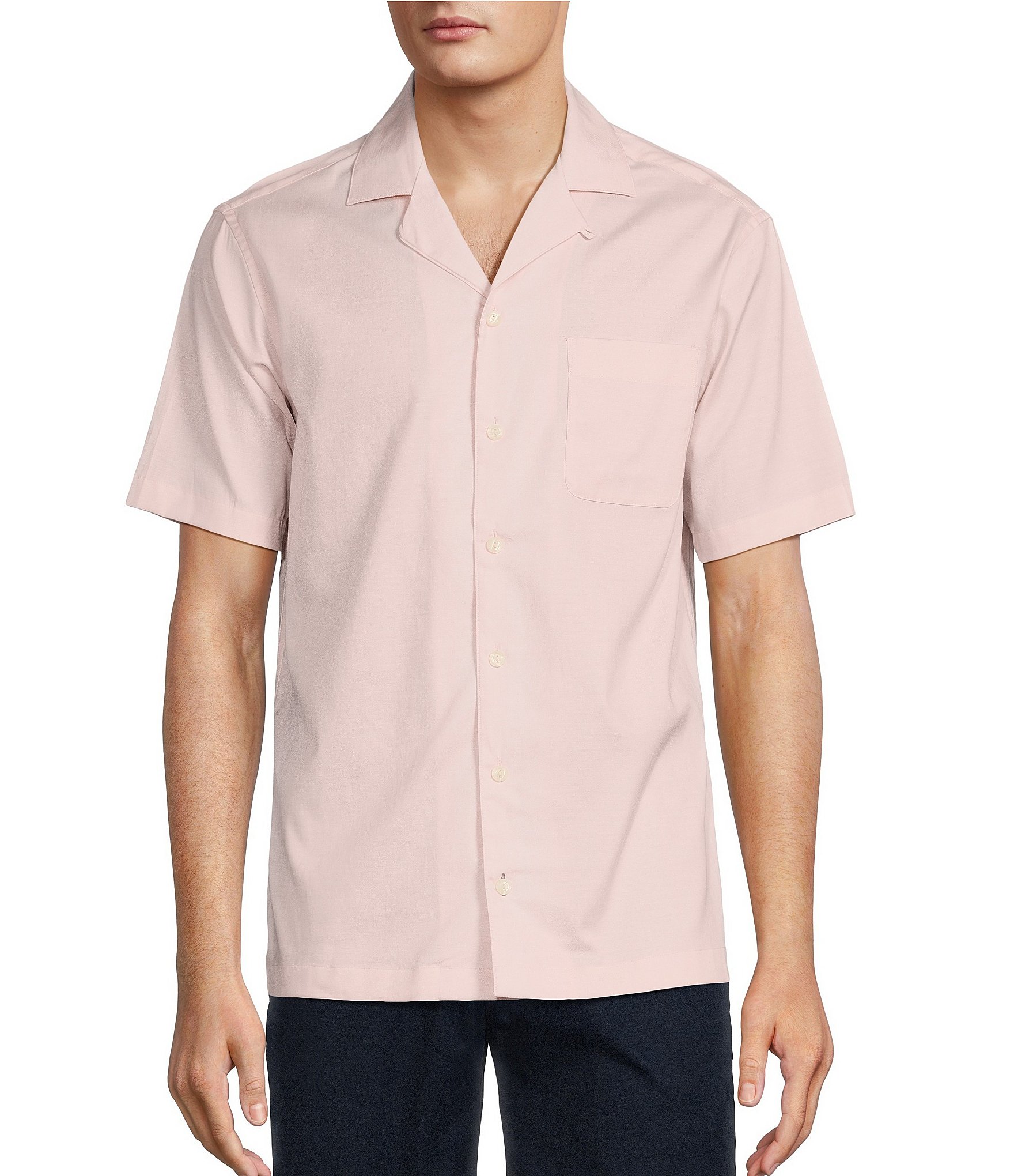 Daniel Cremieux Signature Label Lyocell-Cotton Short Sleeve Woven Camp Shirt