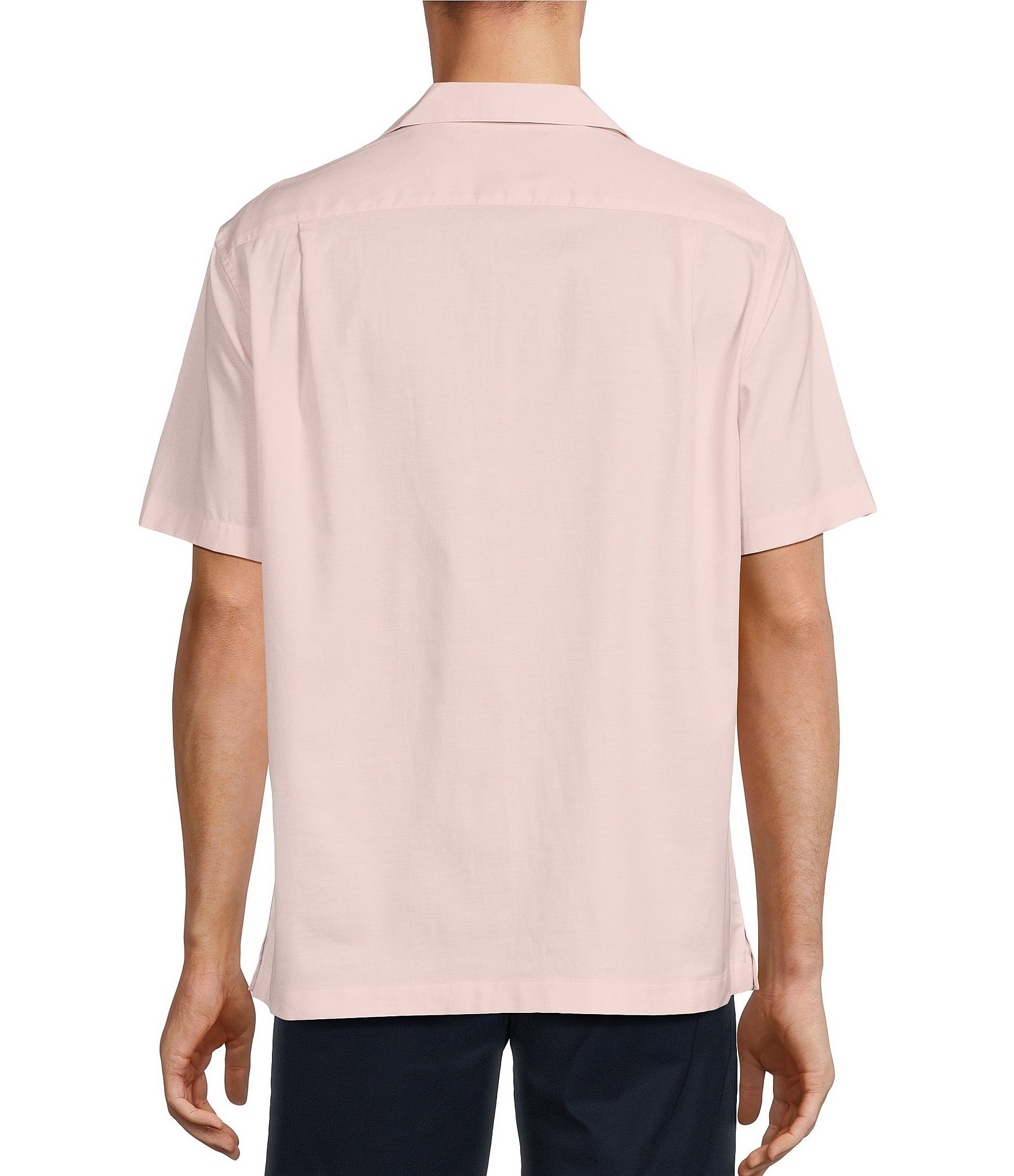 Daniel Cremieux Signature Label Lyocell-Cotton Short Sleeve Woven Camp Shirt