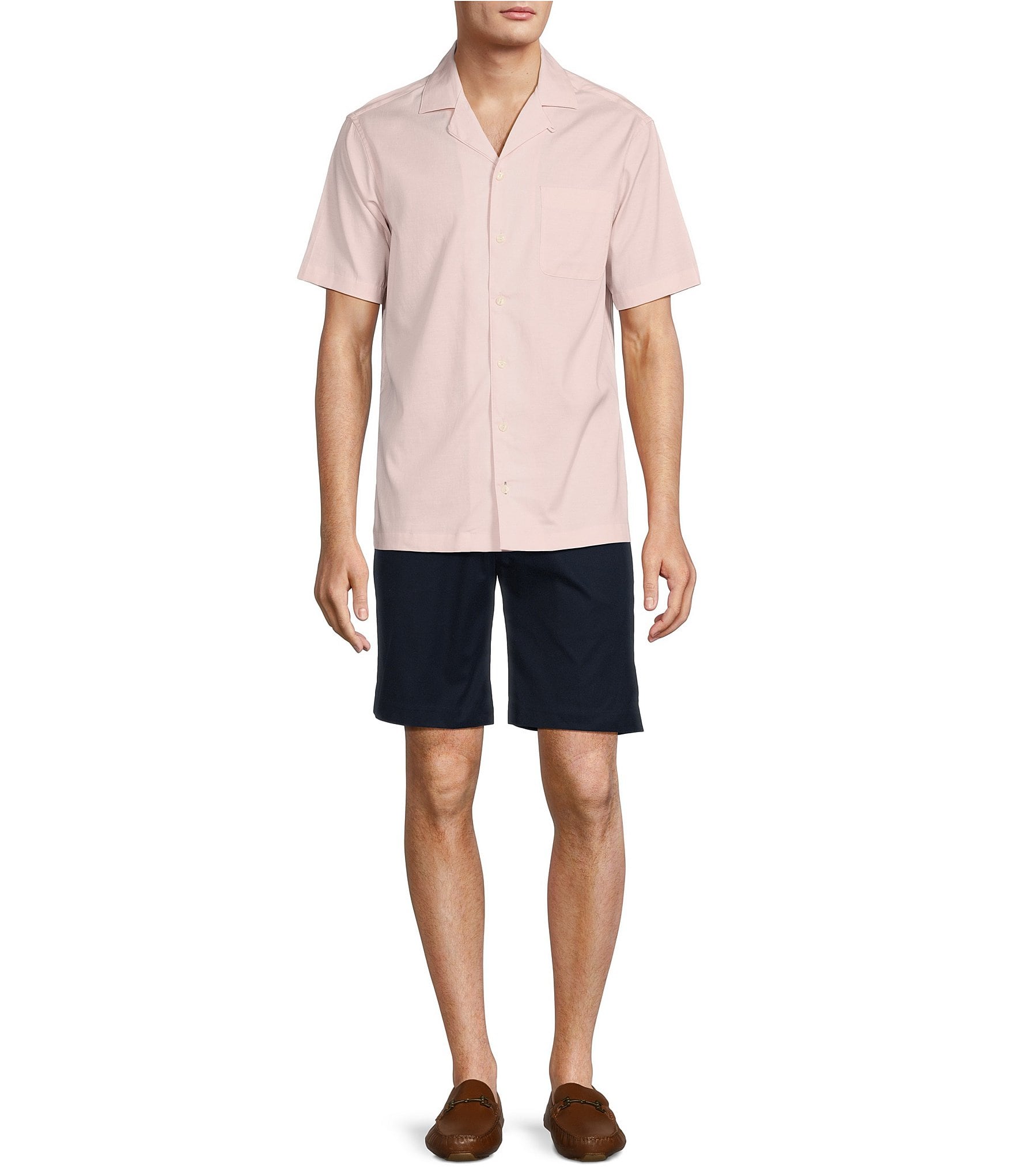 Daniel Cremieux Signature Label Lyocell-Cotton Short Sleeve Woven Camp Shirt