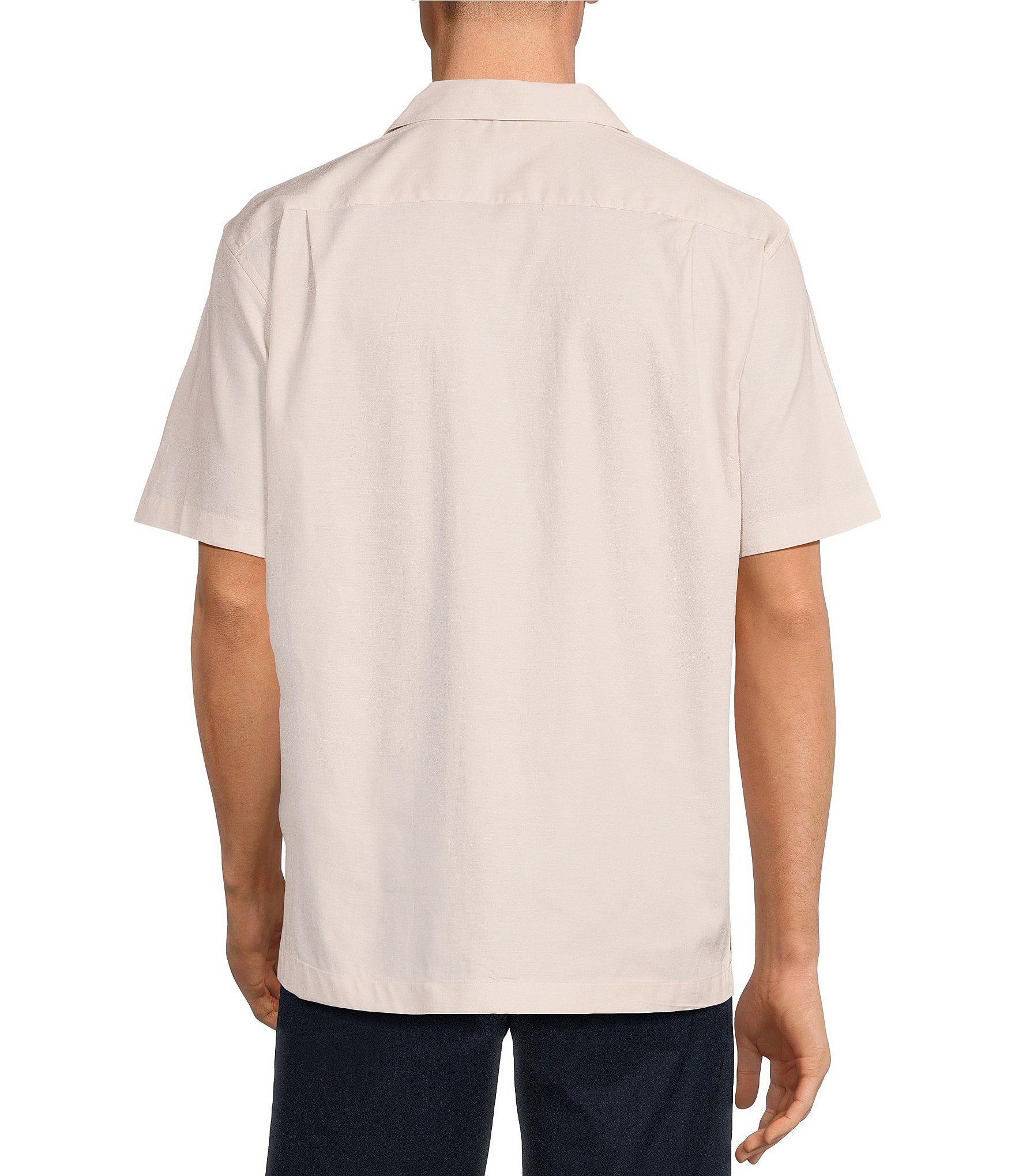 Daniel Cremieux Signature Label Lyocell-Cotton Short Sleeve Woven Camp Shirt