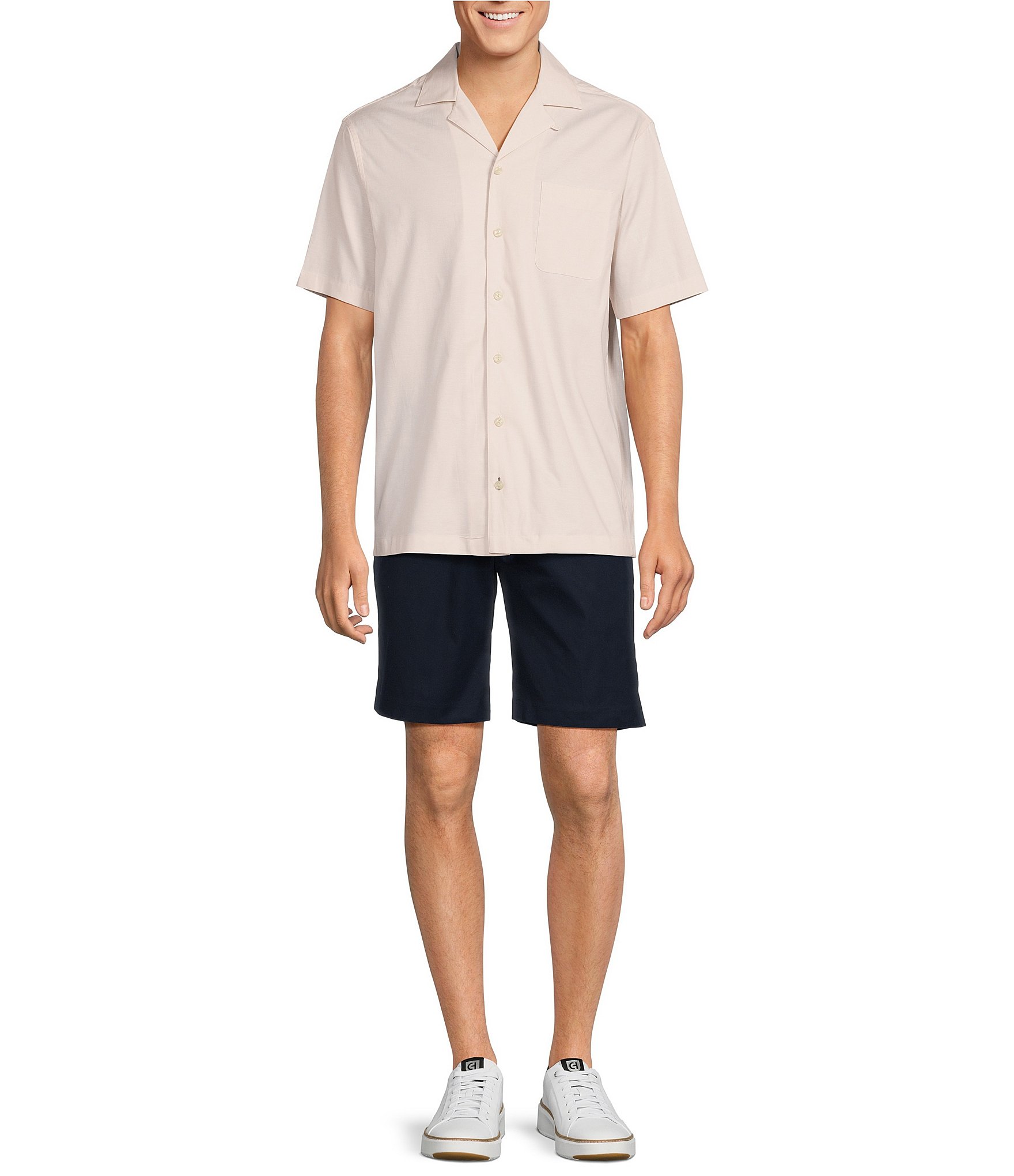 Daniel Cremieux Signature Label Lyocell-Cotton Short Sleeve Woven Camp Shirt