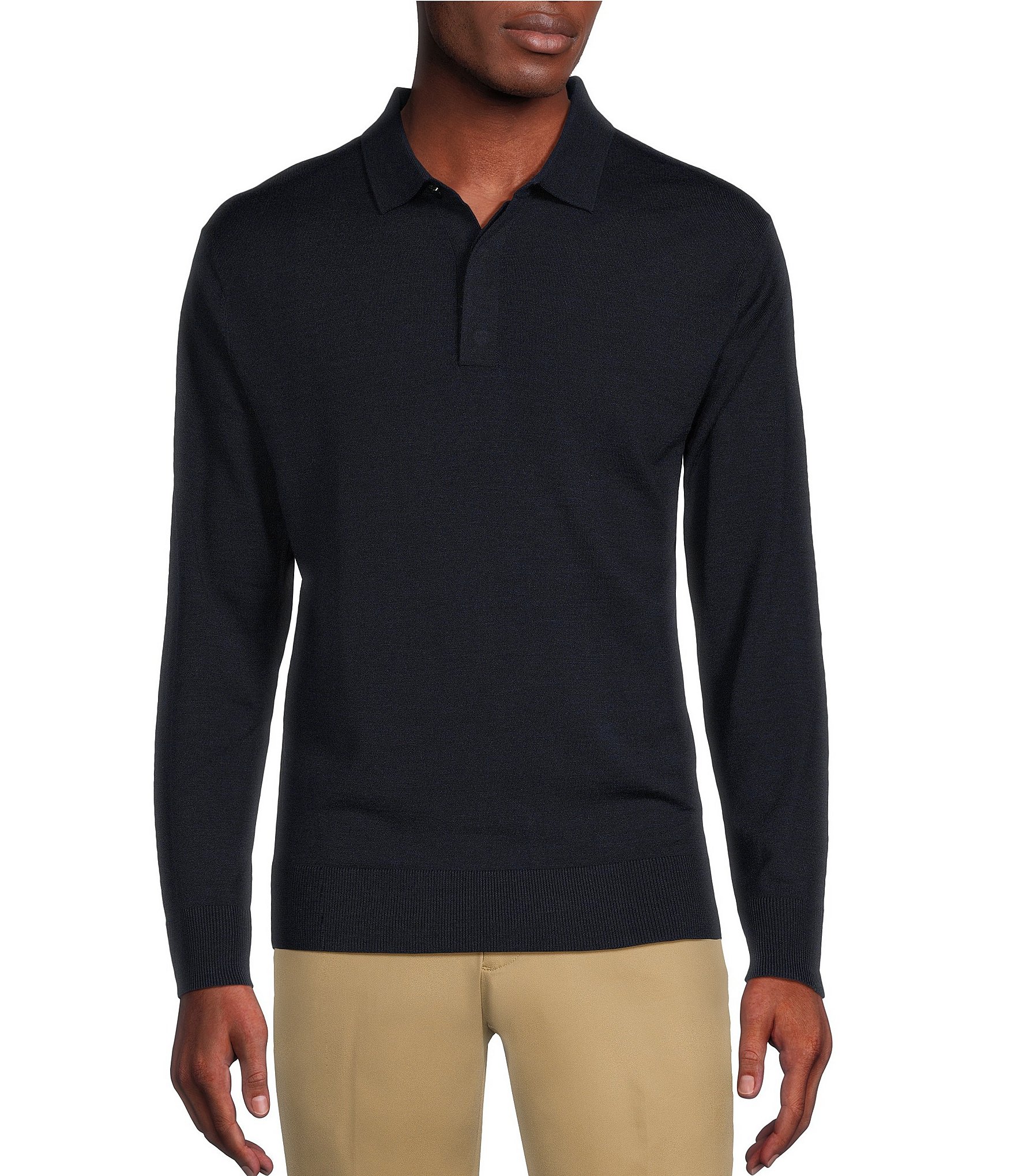 Daniel Cremieux Signature Label Merino Wool Polo Sweater | Dillard's